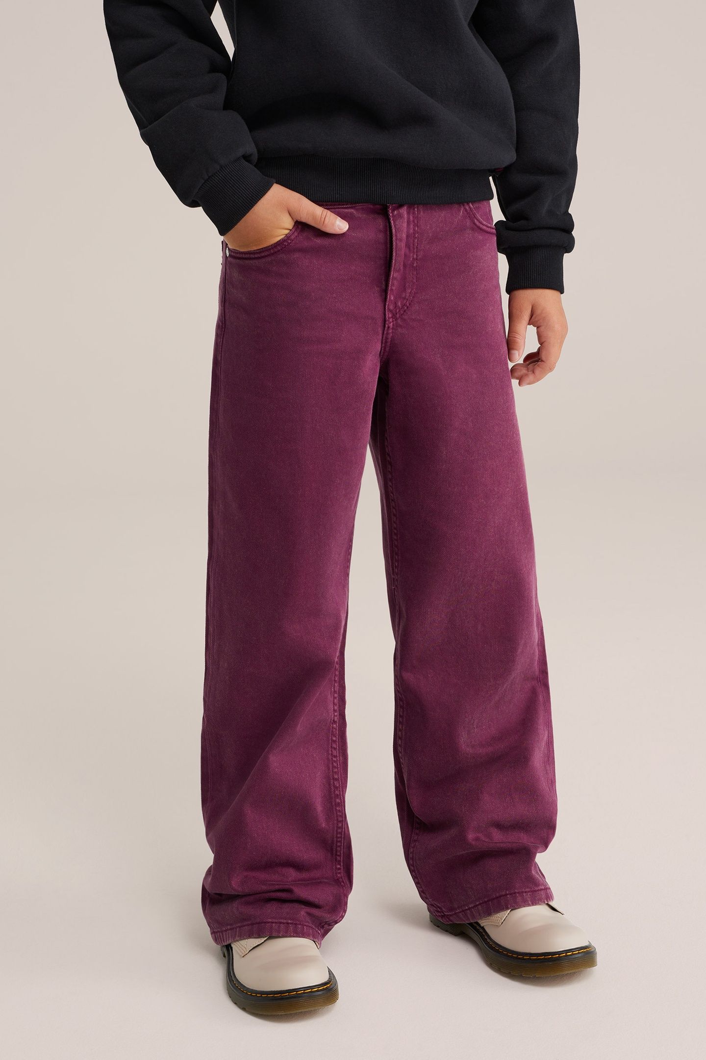 5-POCKET HIGH RISE AUBERGINE 1