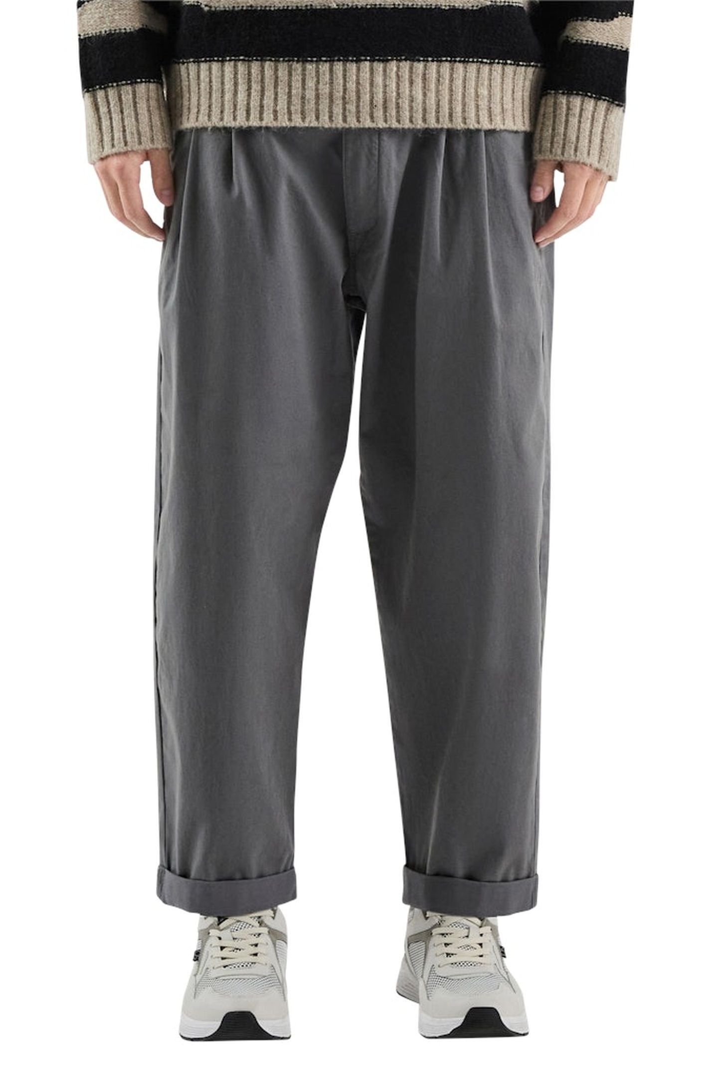S.OLIVER-QS PANTS GREY/BLACK 1