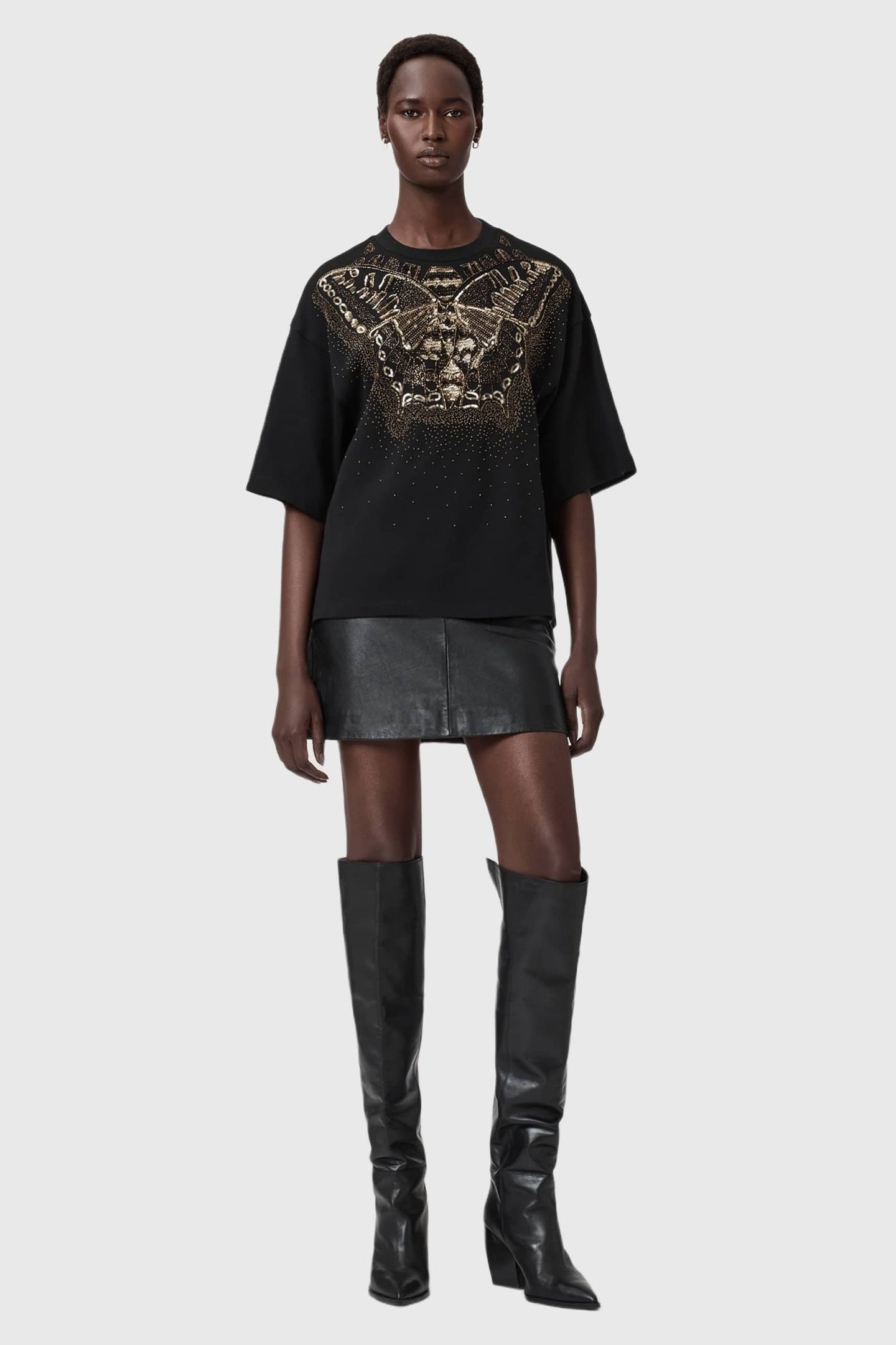GLIDE AMELIE TEE BLACK/GOLD 5