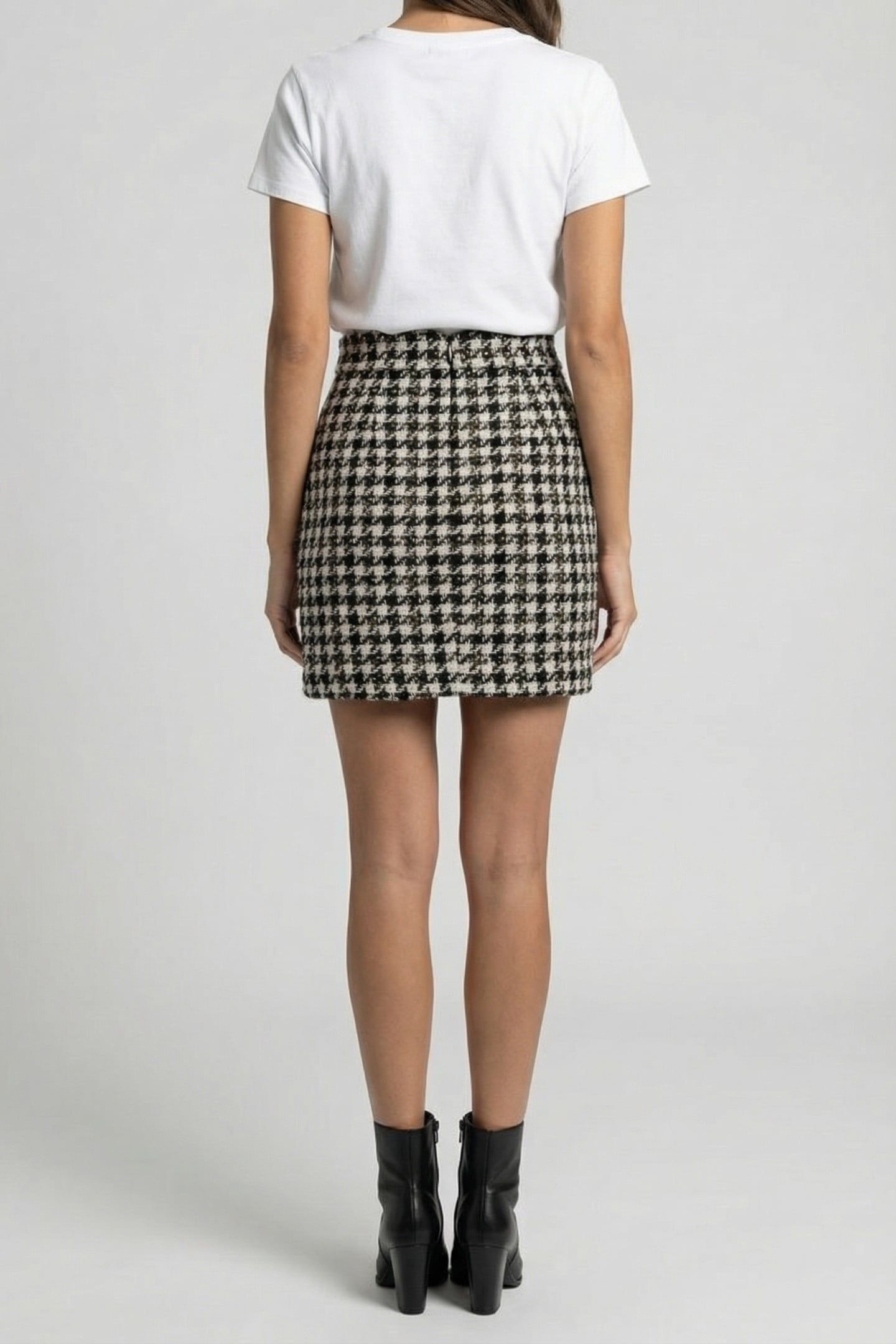 MARCIANO BY GUESS SECRET TWEED SKIRT JET BLACK MULTI 2