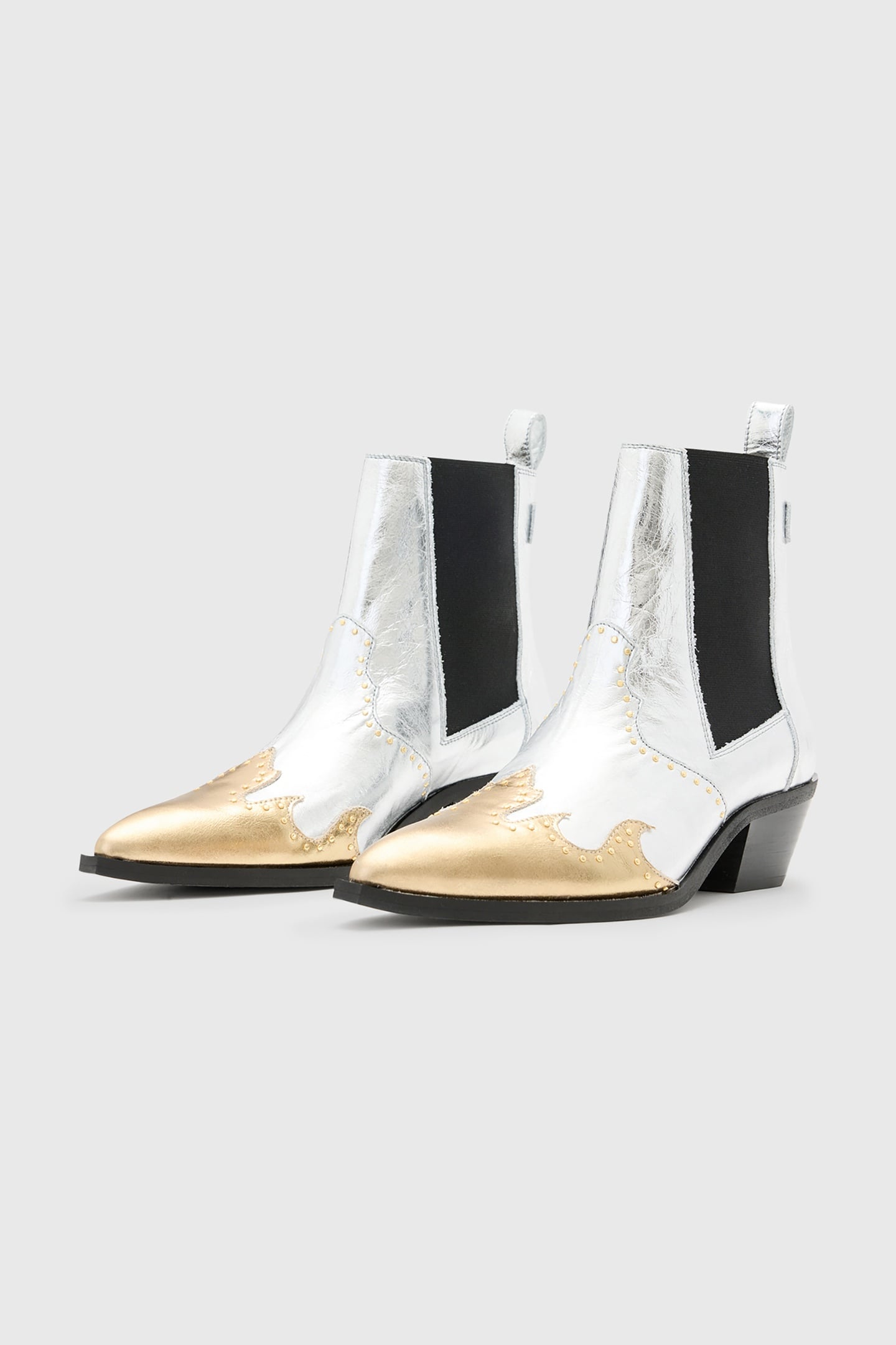 DENVER STUD BOOT SILVER/GOLD 1