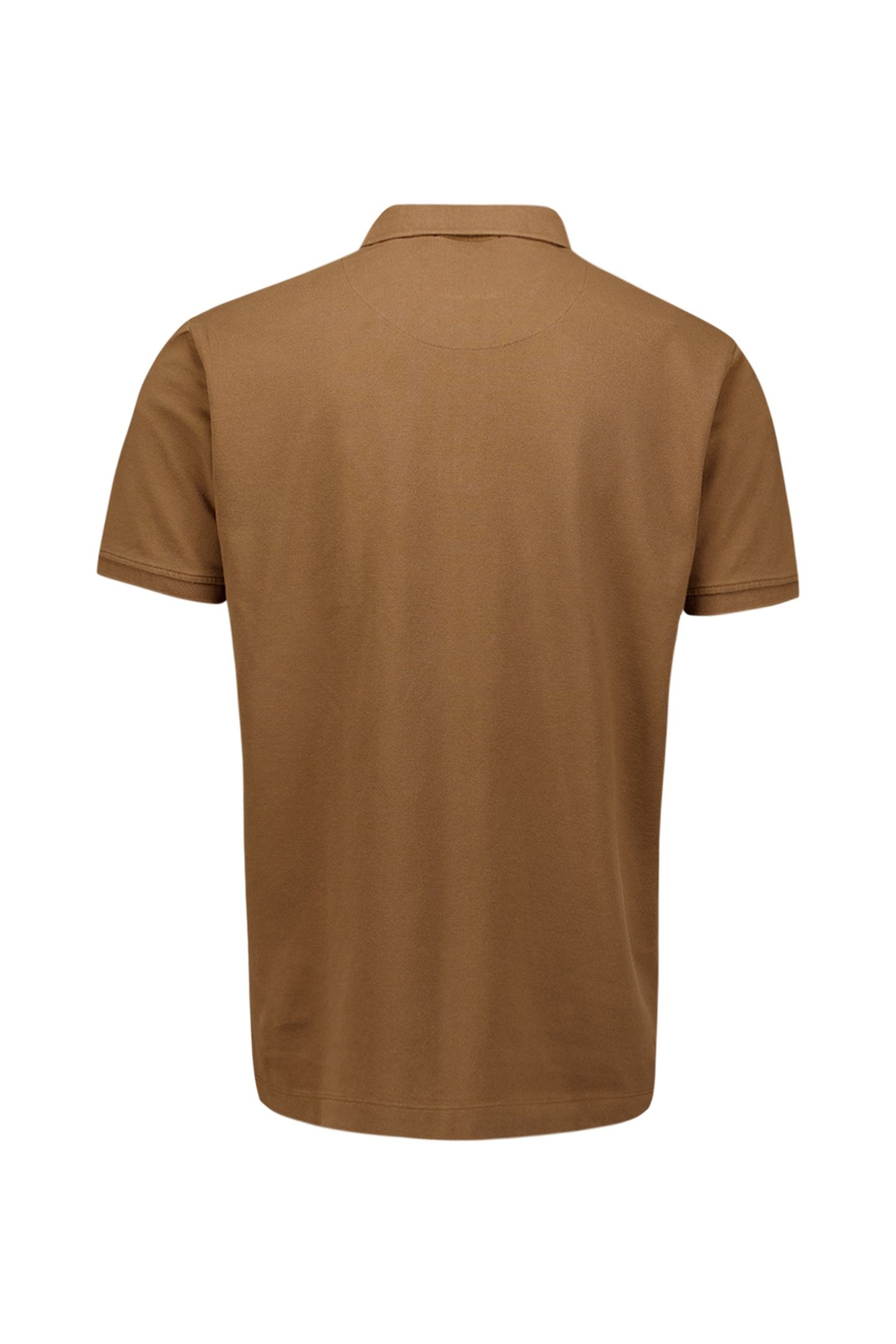 POLO ZIP PIQUE GARMENT DYED CAMEL 6
