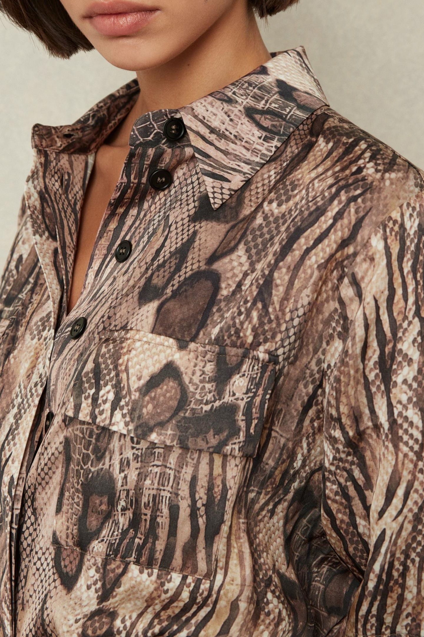 ANIMAL PRINT SHIRT DRESS NEUTRAL 4