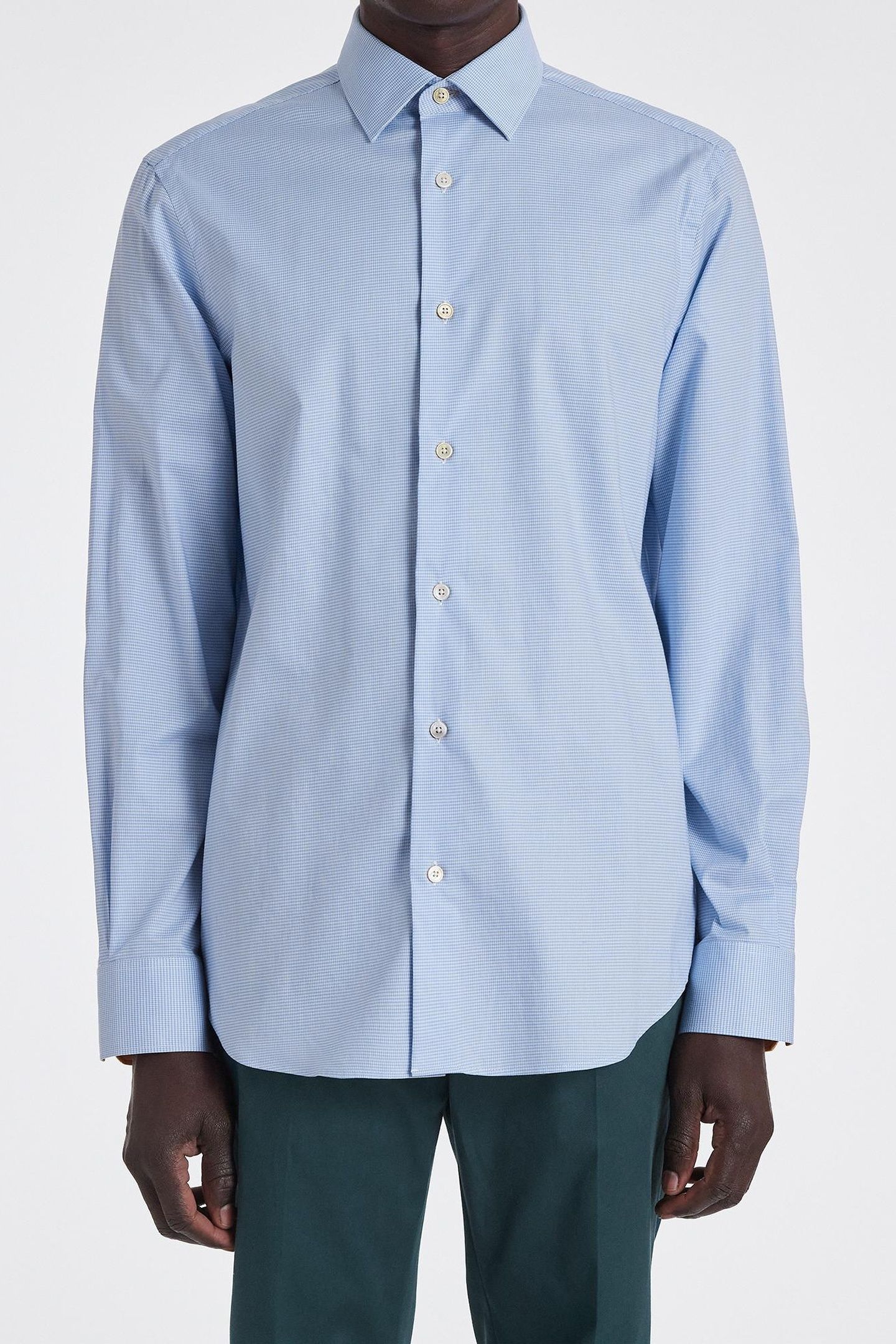 S/C TAILORED FIT SHIRT BLUE 3