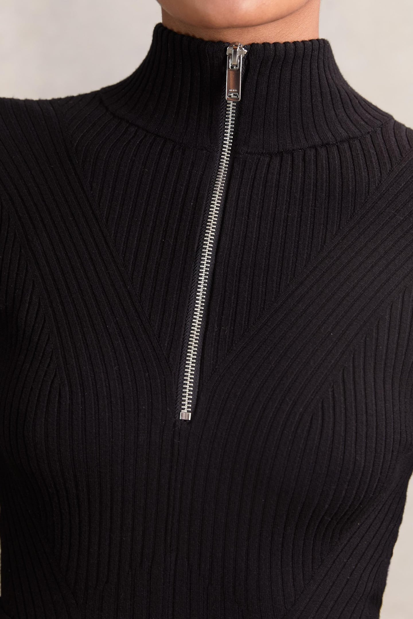 ZIP KNITTED FLIPPY BLACK 3