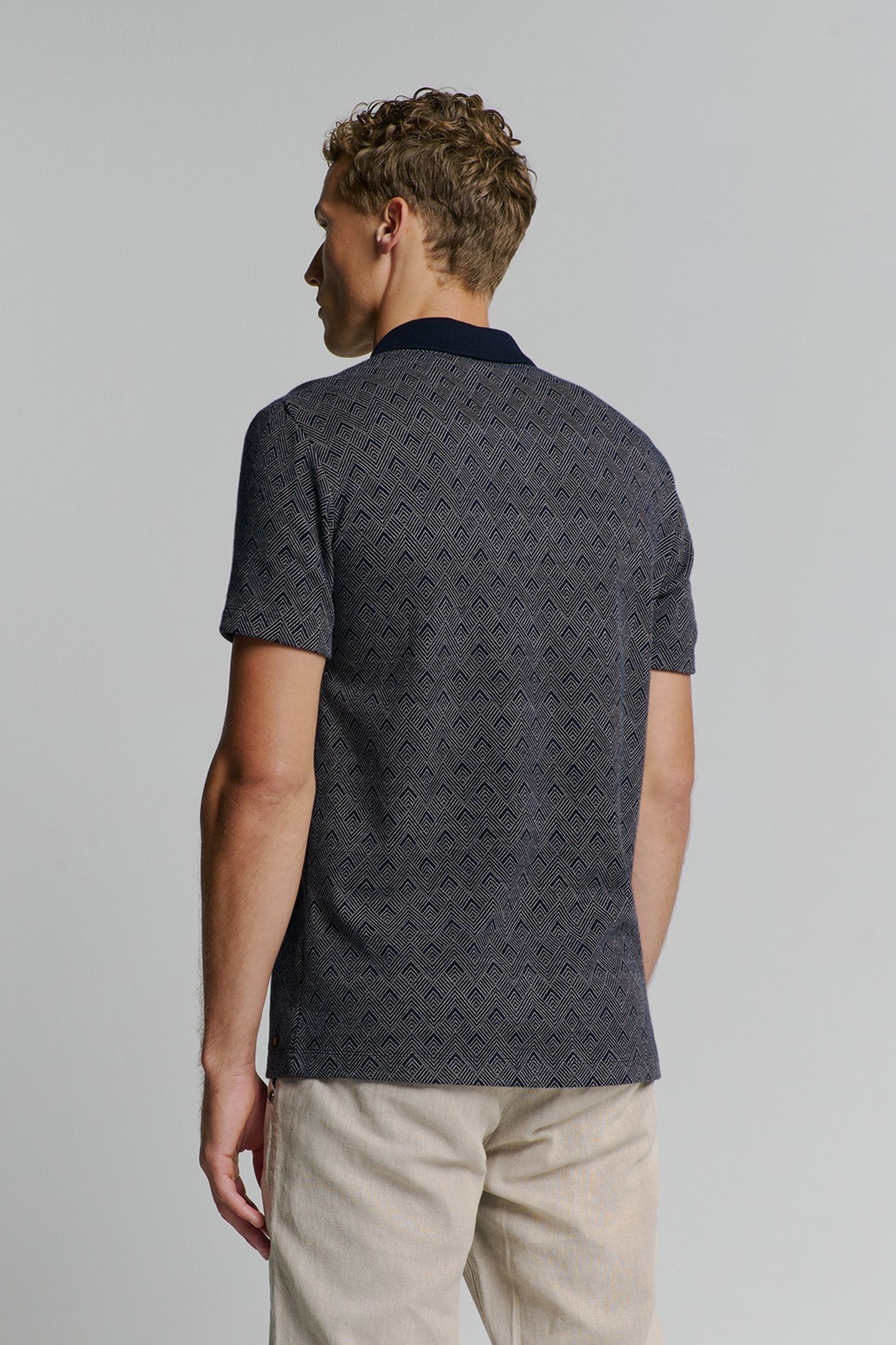POLO 2 COLOURED JACQUARD DEEP BLUE 2