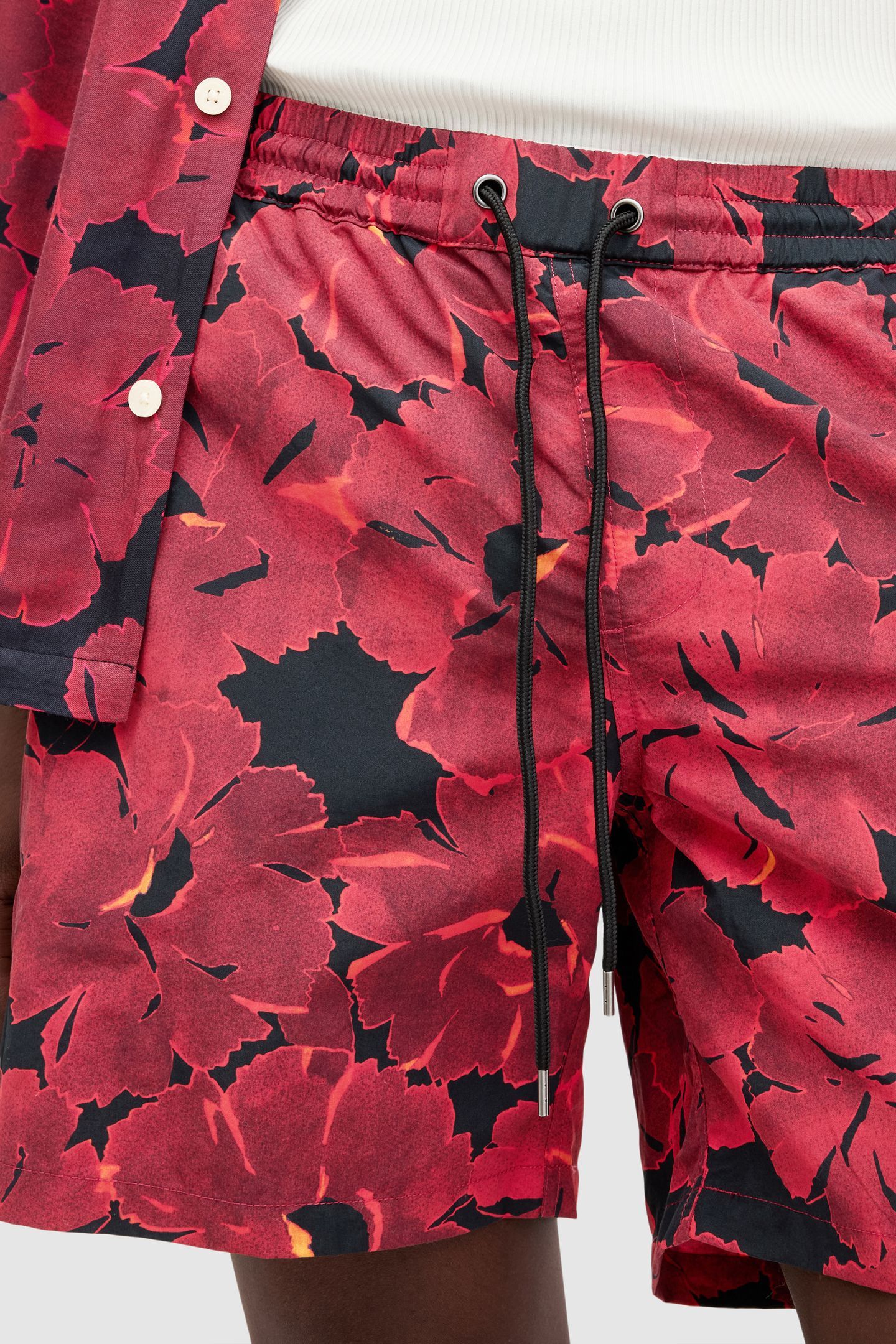 KAZA SWIMSHORT JET BLK/RED 6