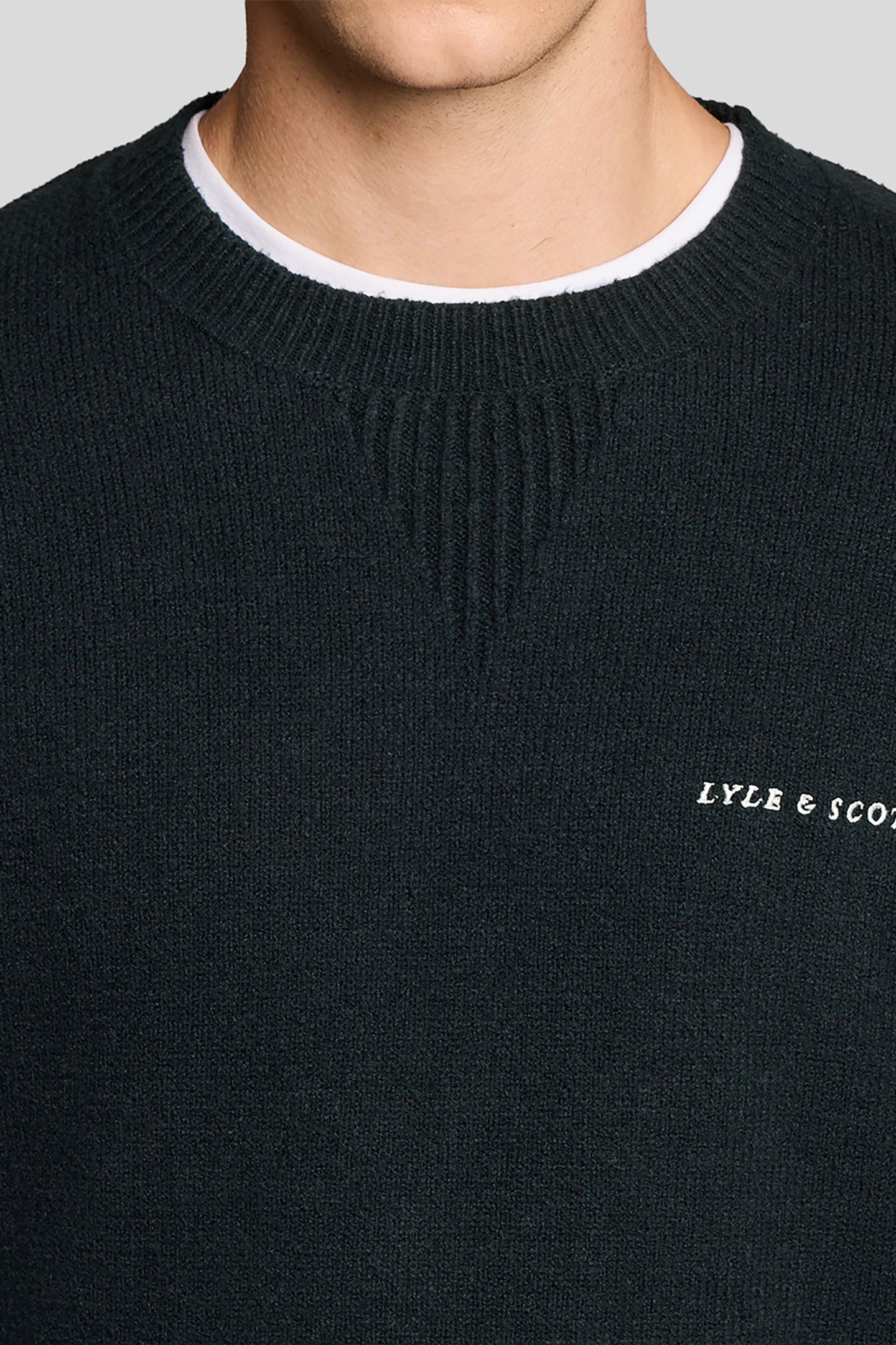 SCRIPT KNITTED CREW NECK DARK NAVY 4