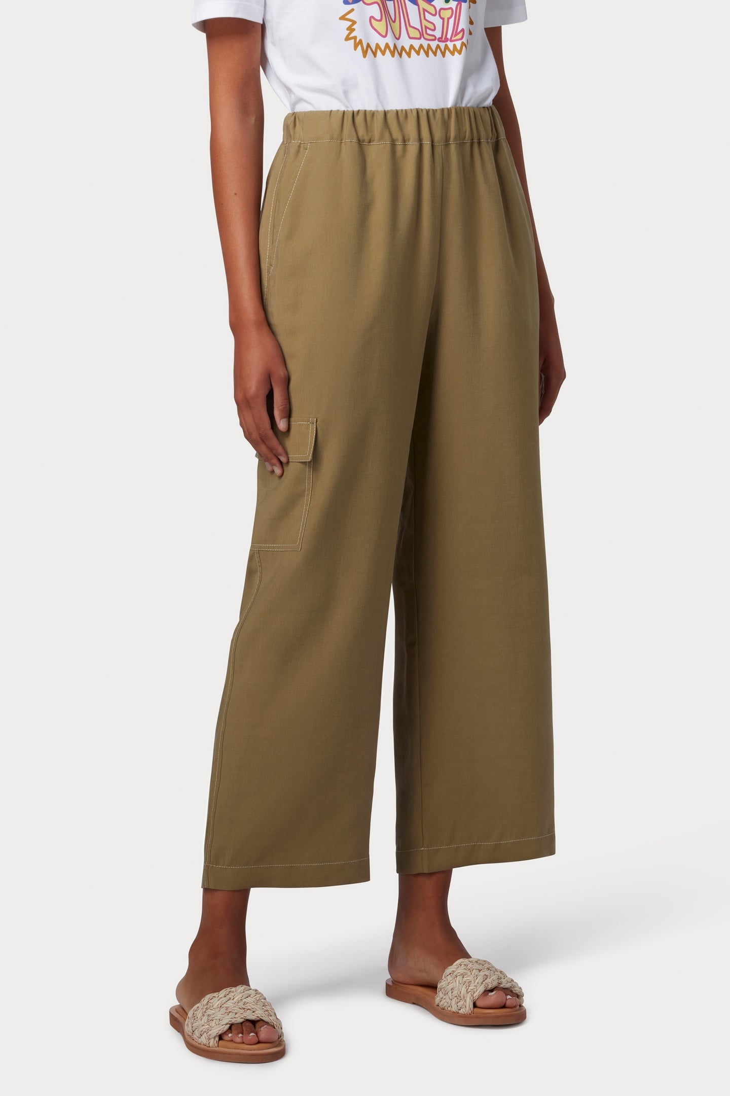 TROUSERS LT GREYISH GREEN 1
