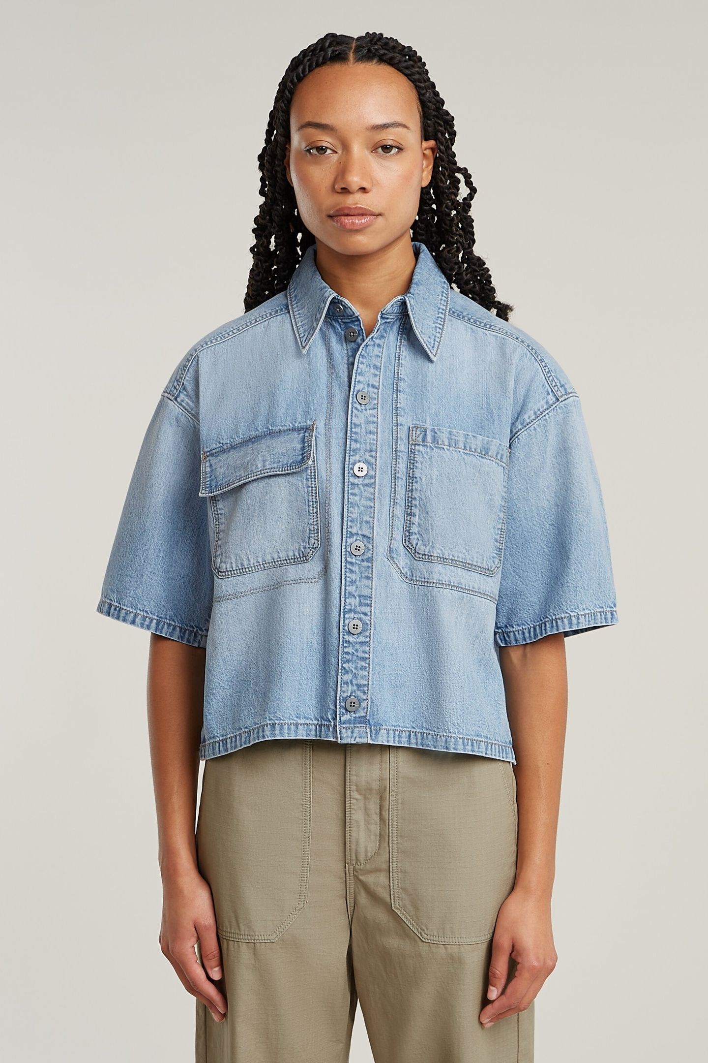 REMIX SHIRT S/S SUN FADED BLUE MIST 2