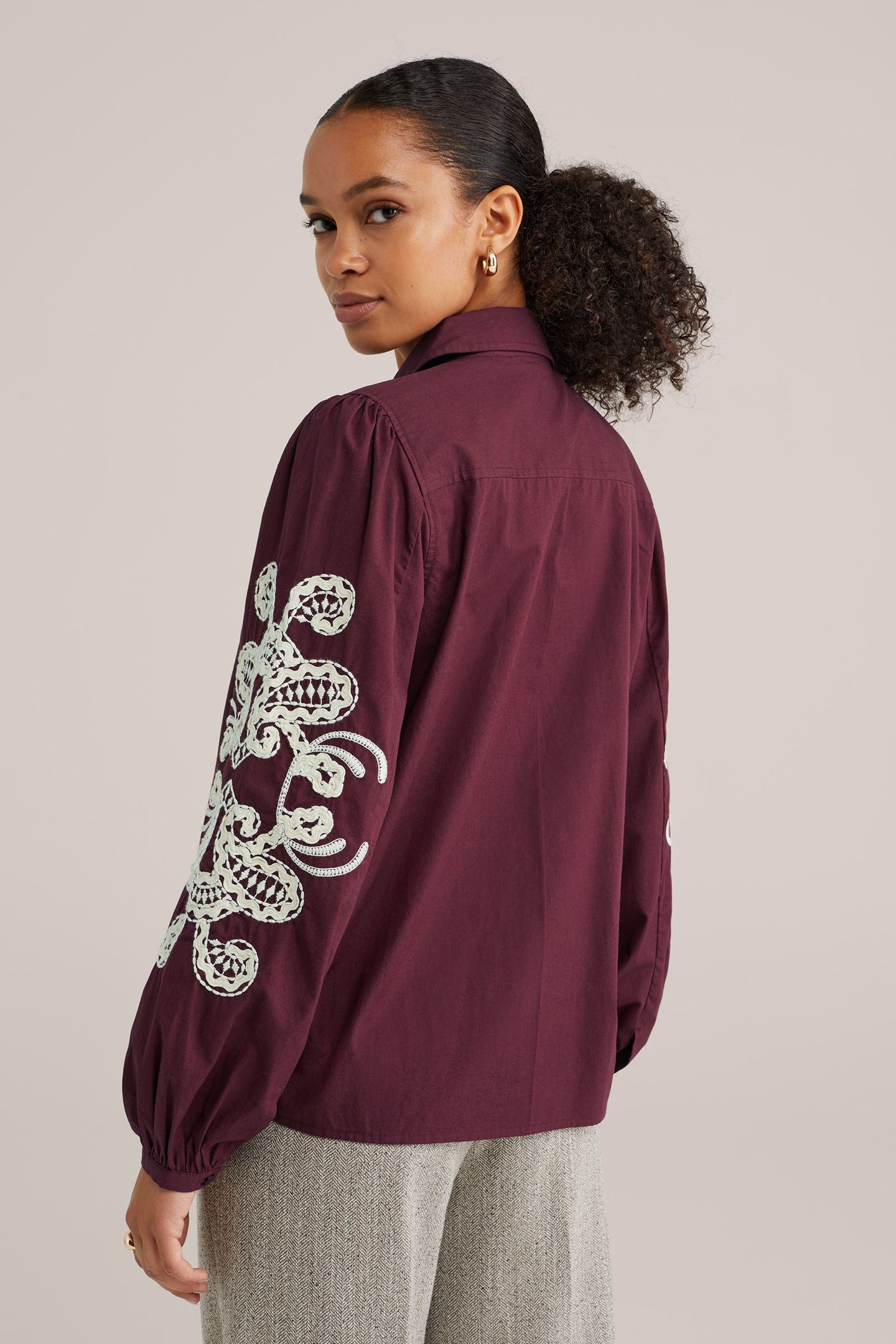 BLOUSE BURGUNDY RED 2