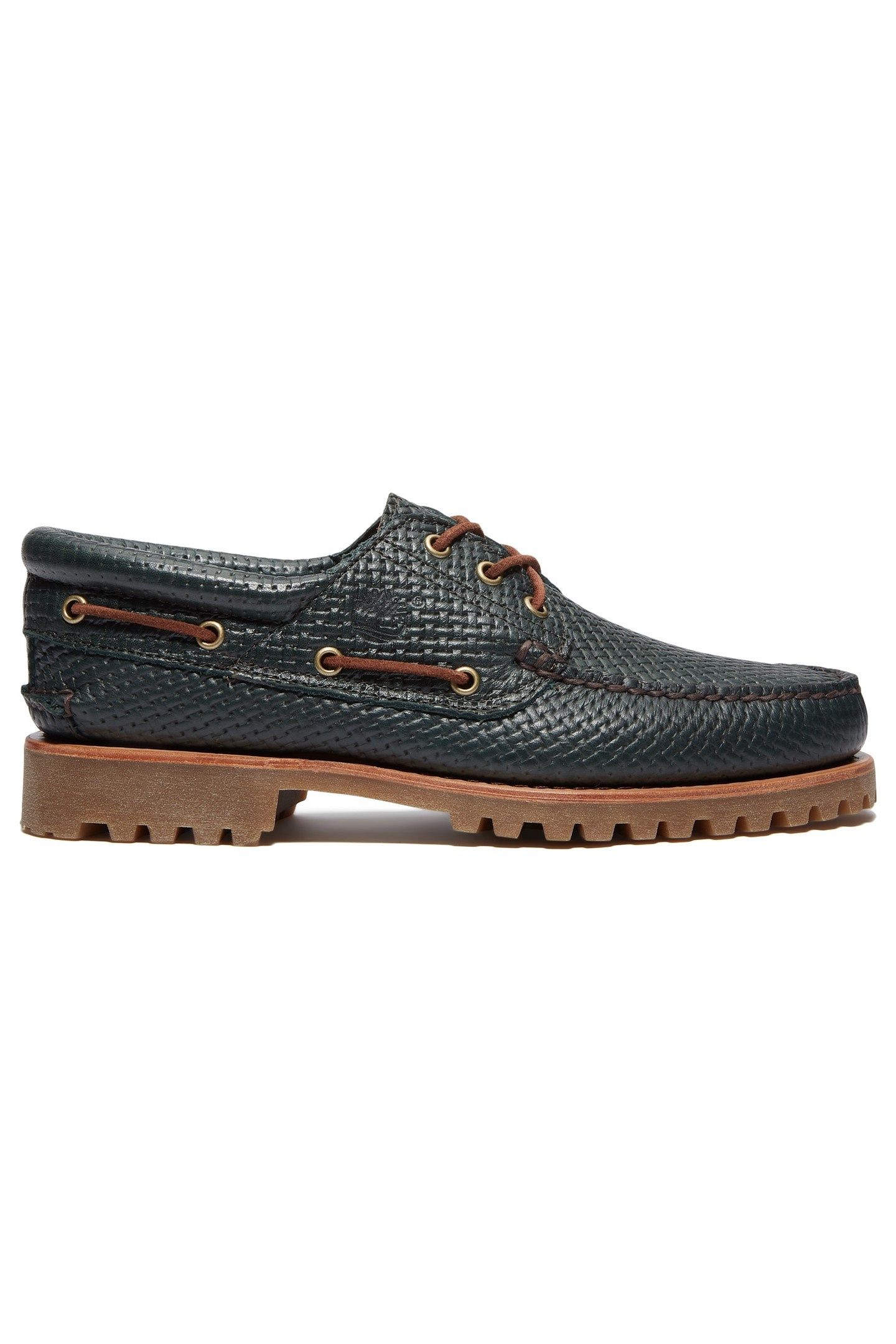 AUTHENTIC BOAT SHOE DARK GREEN FULL GRAIN 1