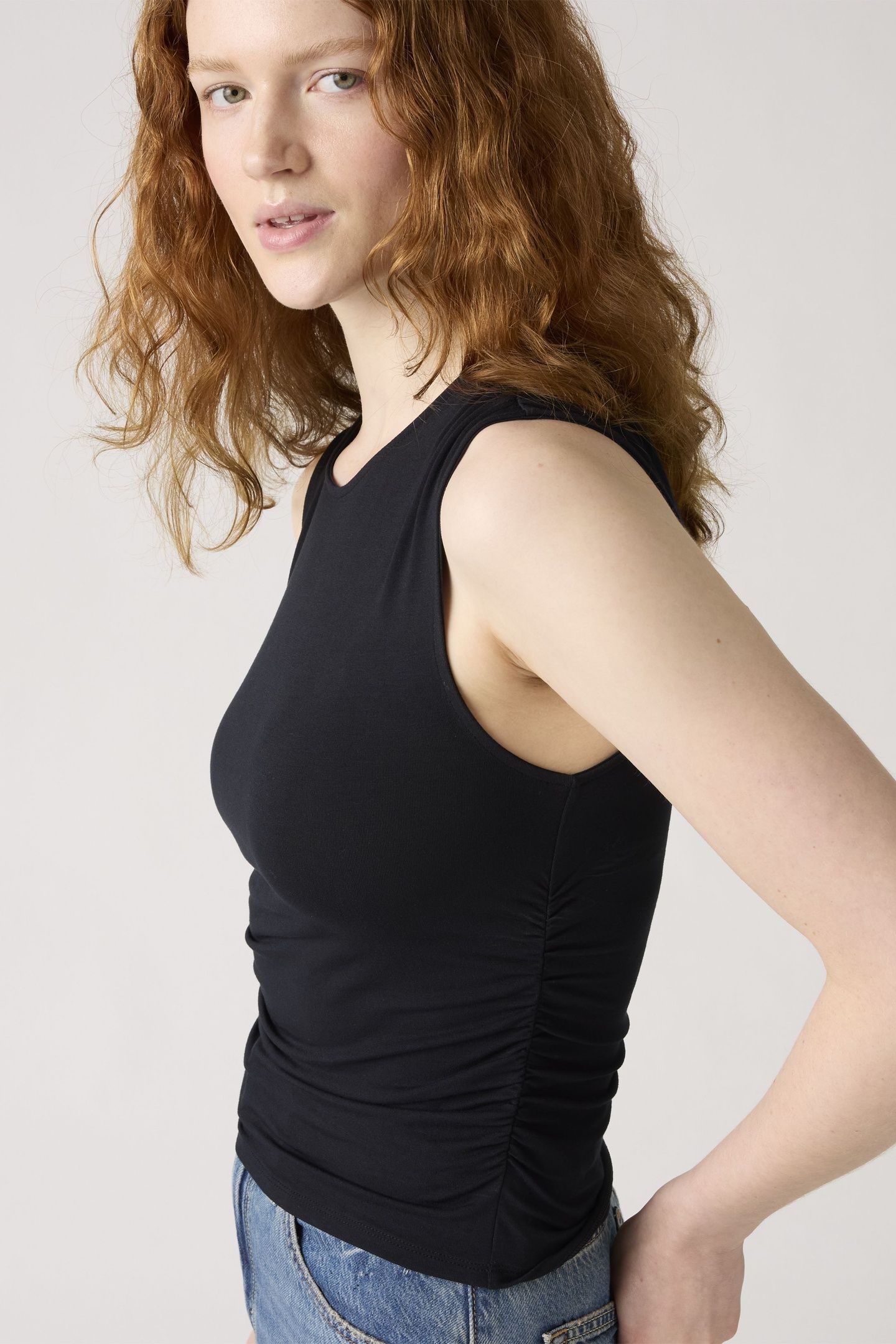 CRYSTAL RUCHED TOP BLACK 4