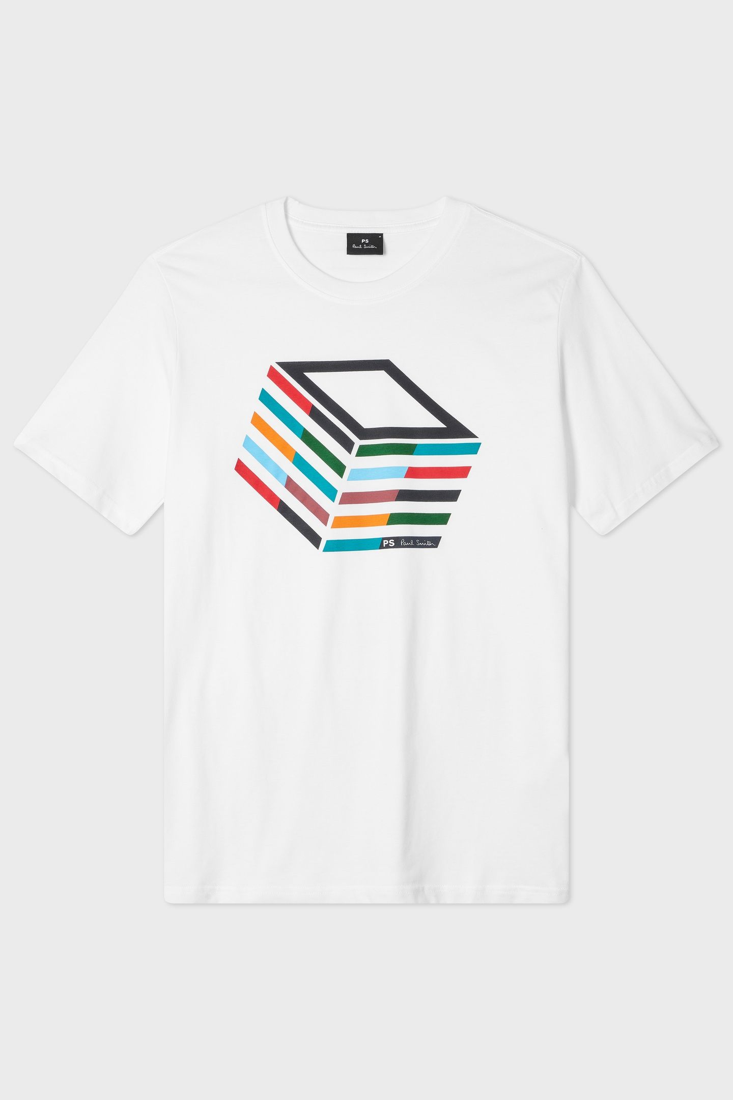 REG FIT T SHIRT CUBE WHITE 1