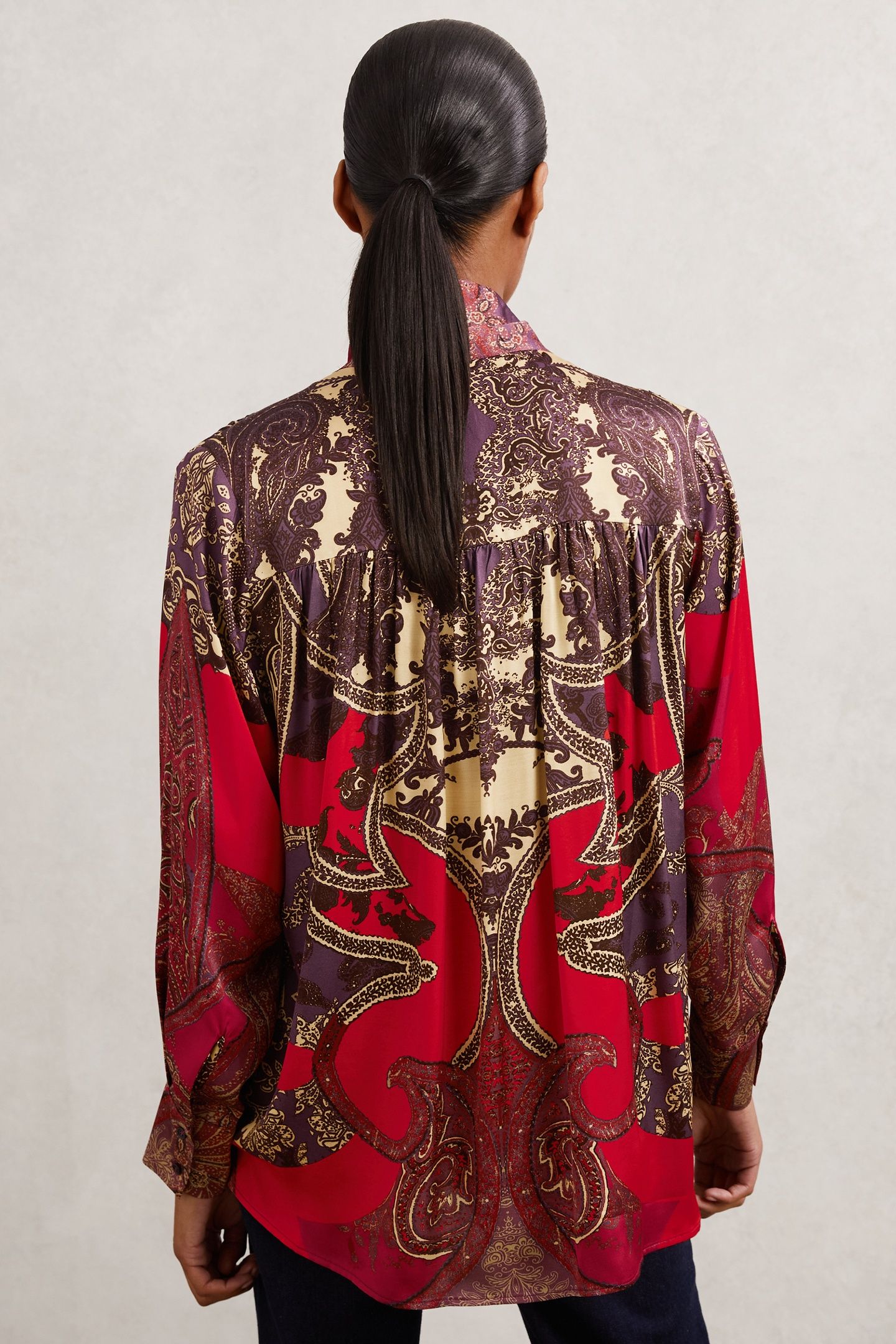 PAISLEY PRINT TOP RED 3