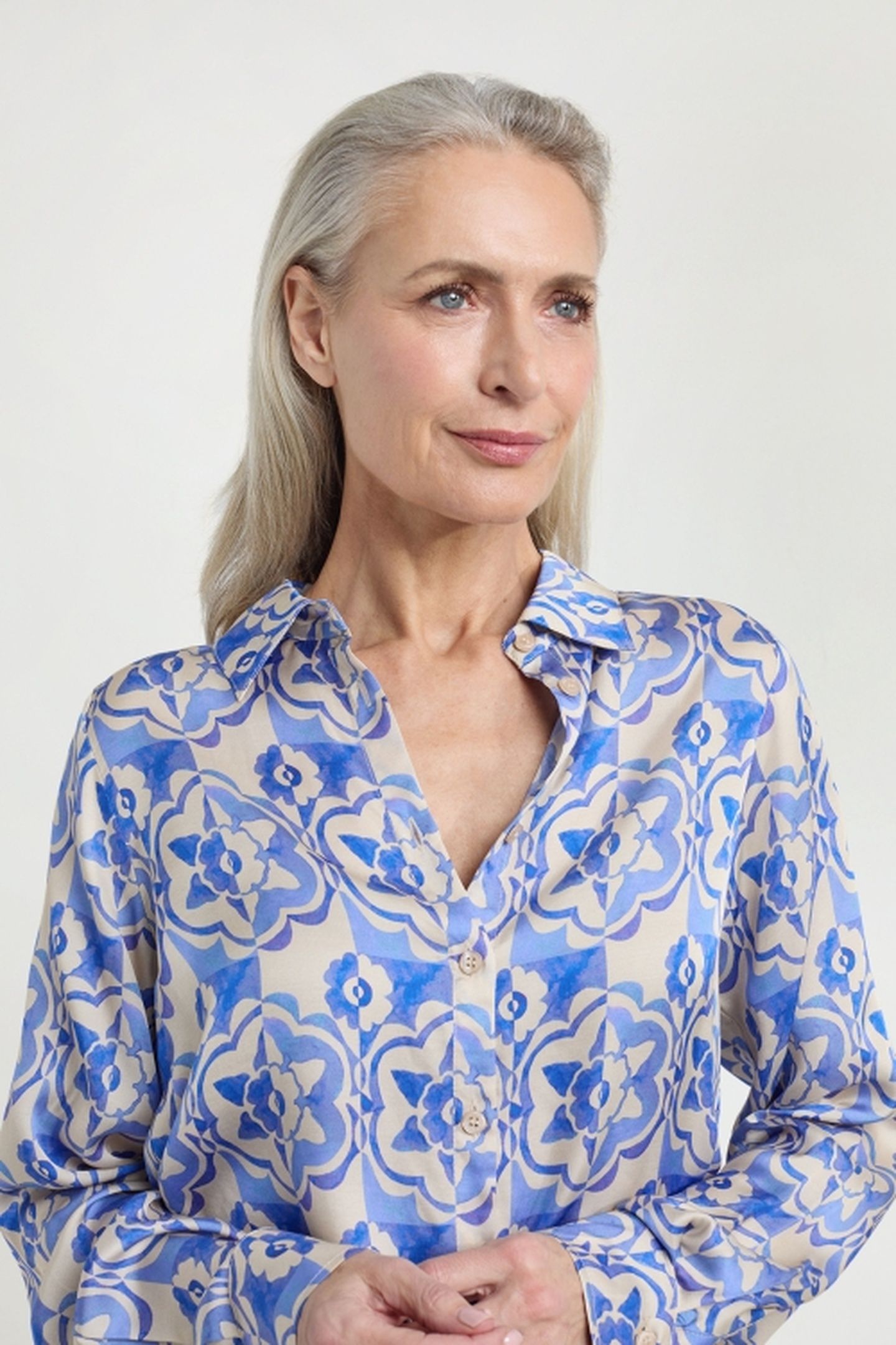 JACK BLOUSE ROYAL BLUE PRINT 2