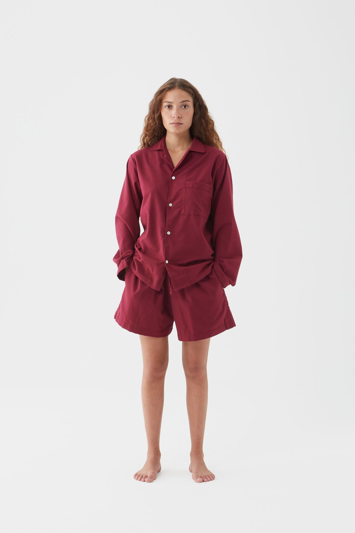 UNISEX FLANNEL, PYJAMAS SHORTS BEYOND RED 6