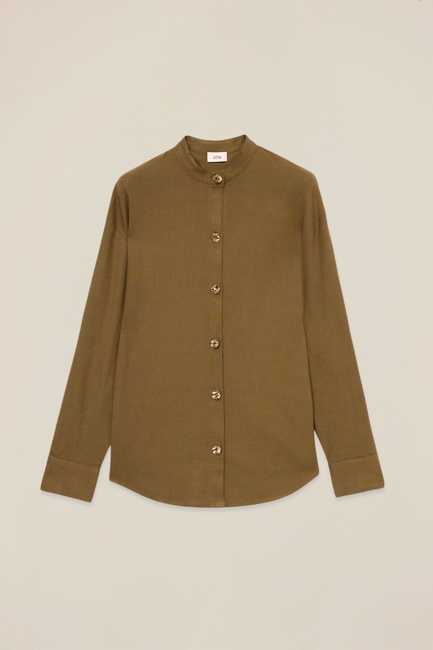 LINEN BLEND SHIRT JACKET MILITARY GREEN 3