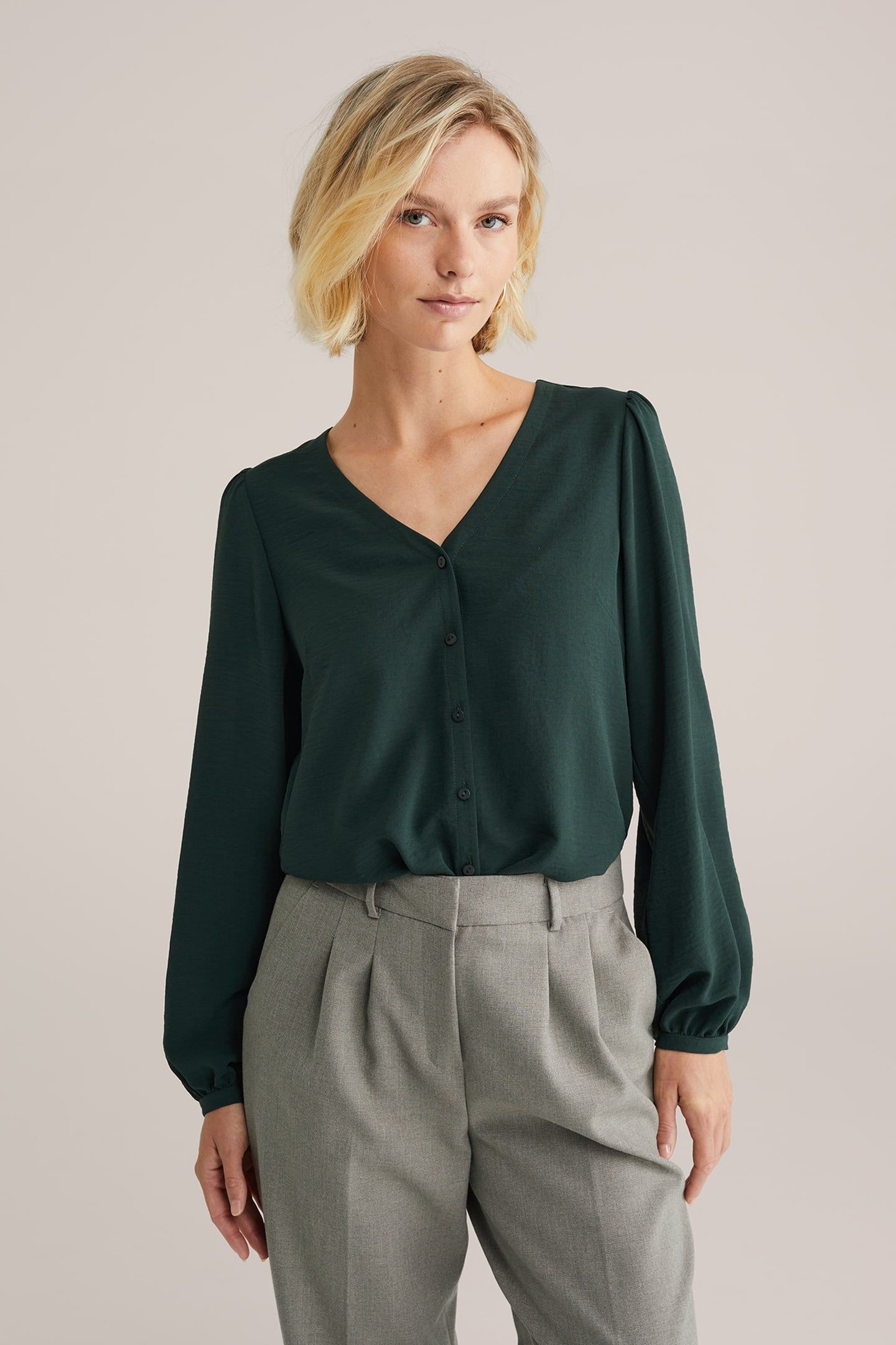 BLOUSE DARK GREEN 1