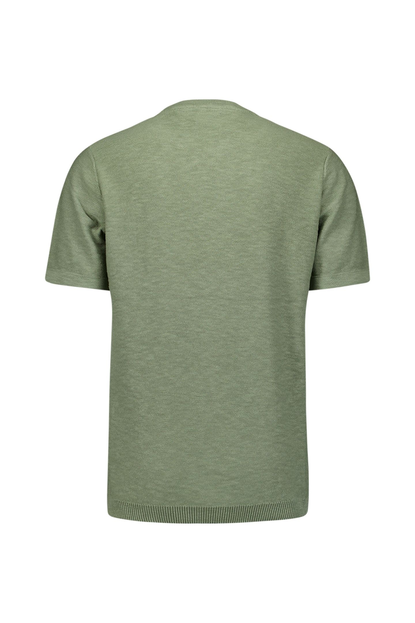 PULLOVER SHORT SLEEVE CREWNECK SOLID SLUB KNIT GREEN 6