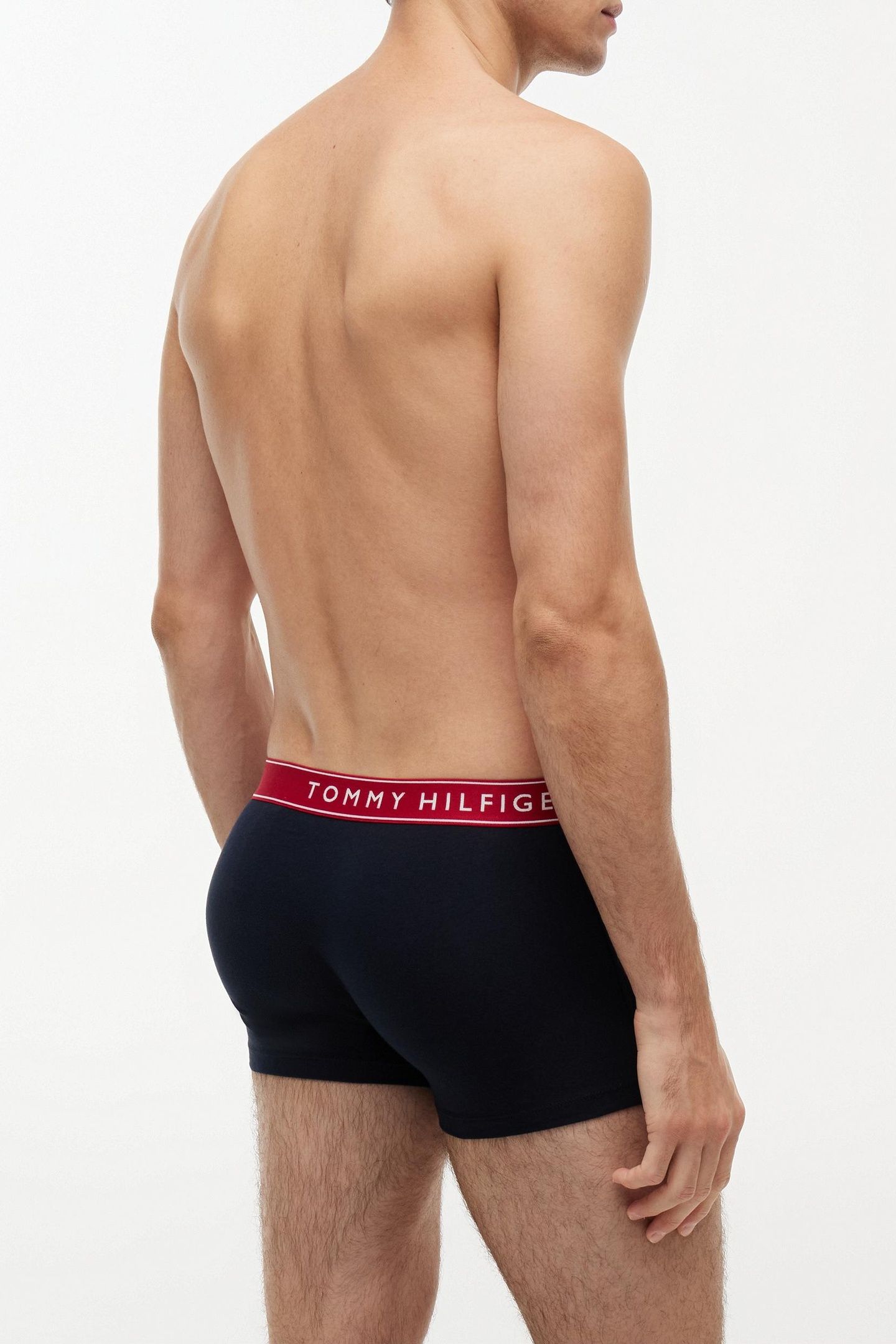 3-PACK WAISTBAND TRUNKS WHITE/MEDIUM RED/NAVY BLUE 4