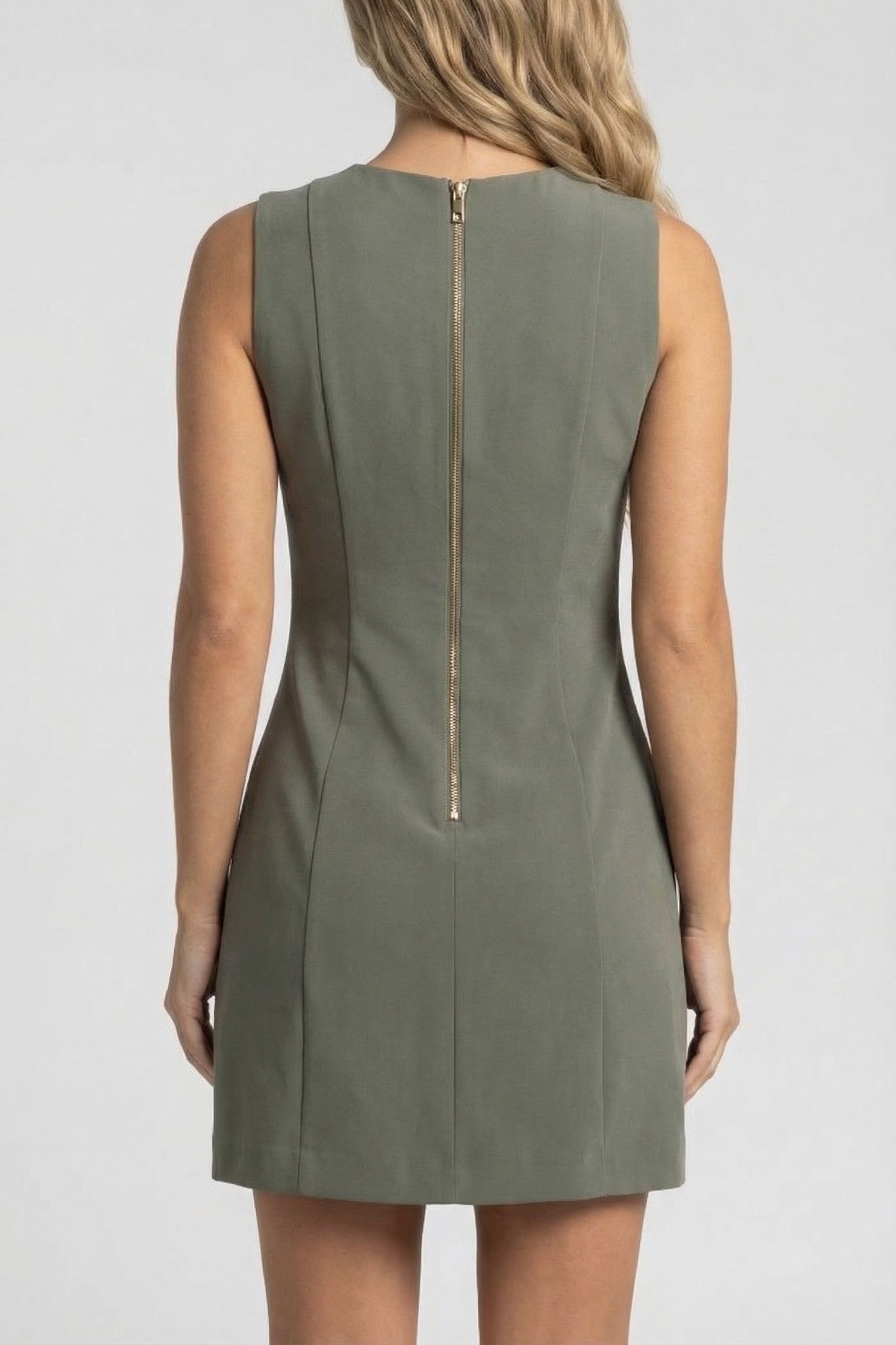 MARCIANO BY GUESS BECKY SL DRESS STONE OLIVE 2