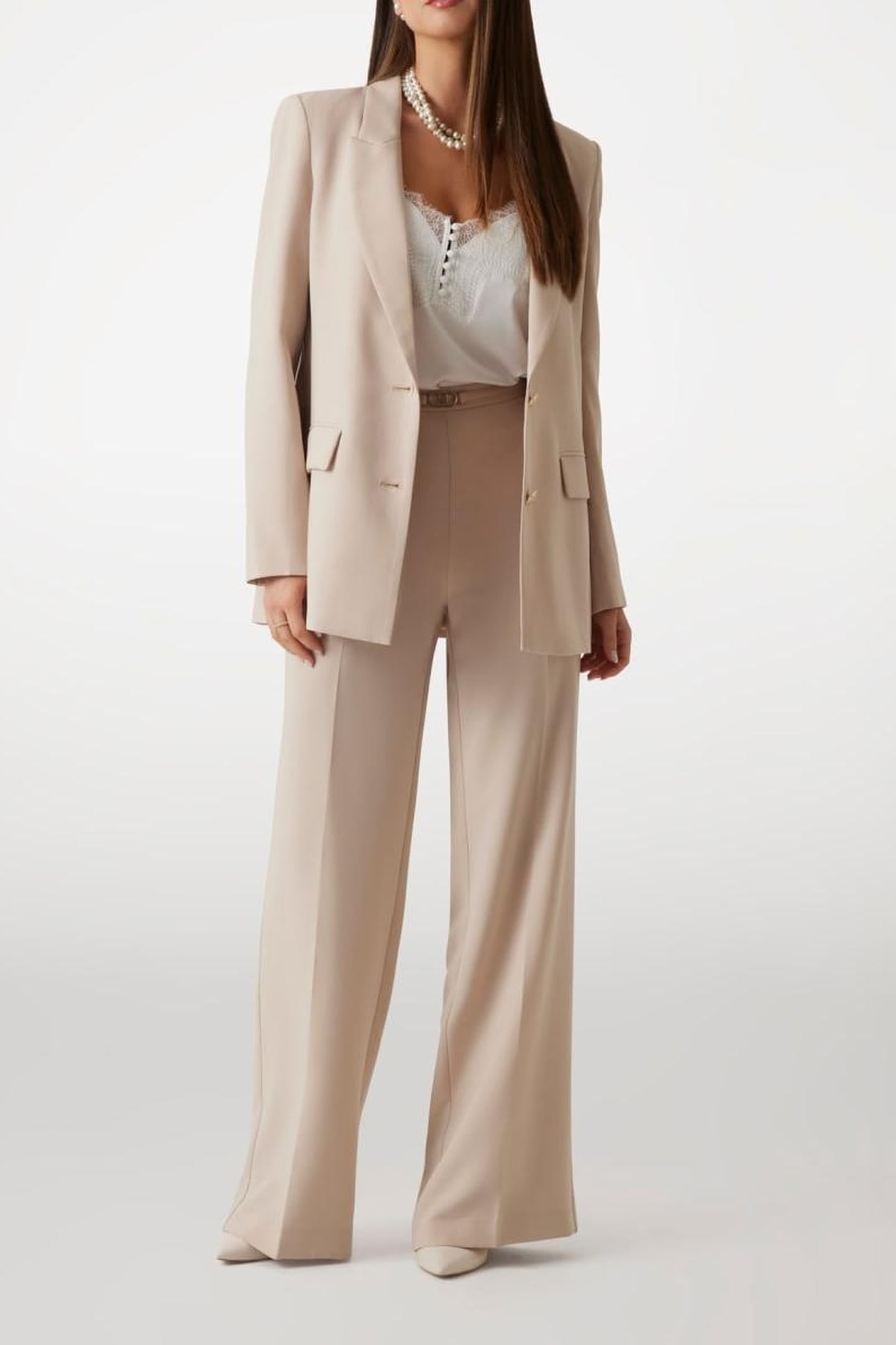 MARCIANO BY GUESS BECKY STRAIGHT PANT FAWN TAUPE 1