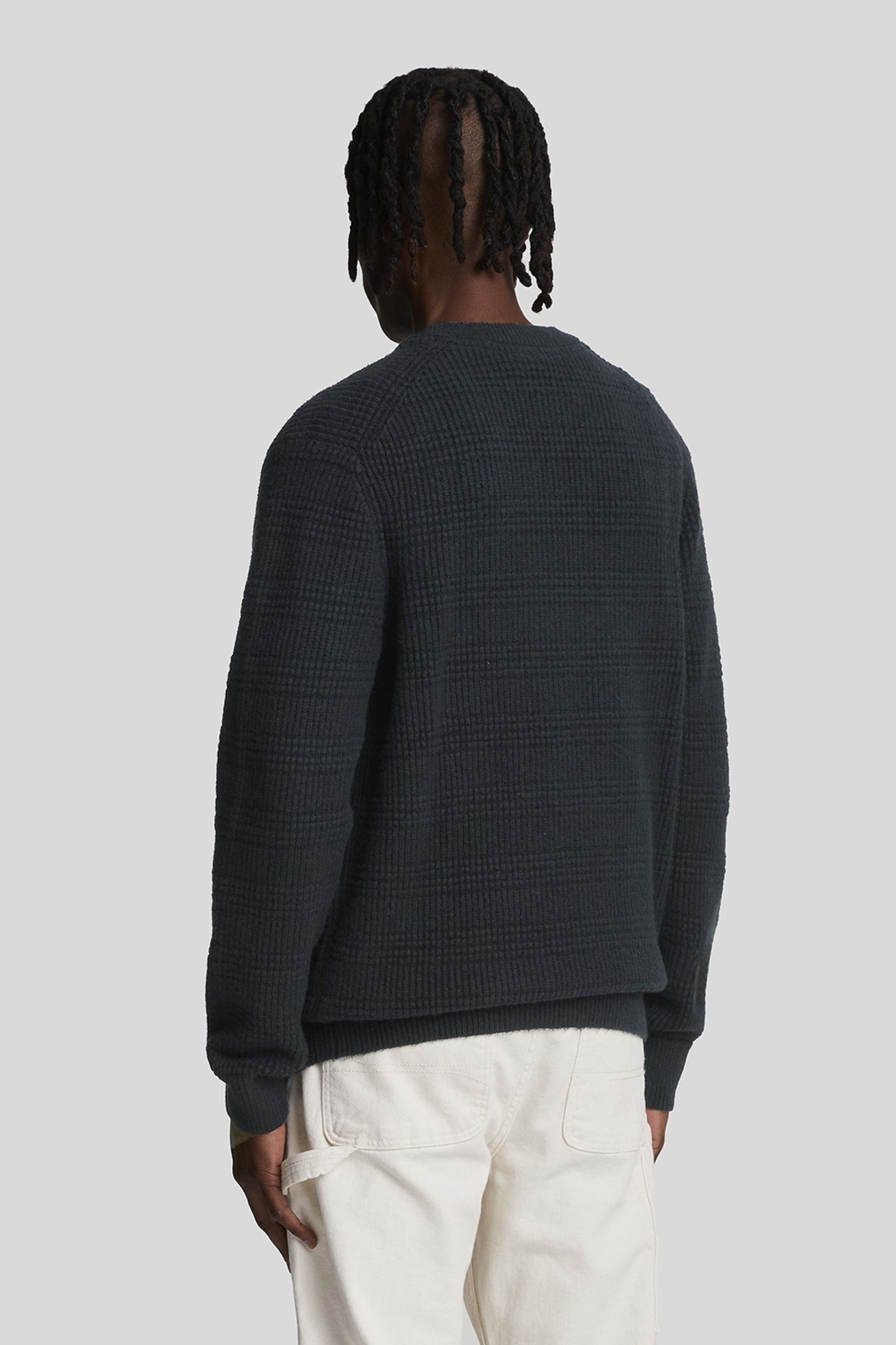 WAFFLE KNIT JUMPER JET BLACK 3
