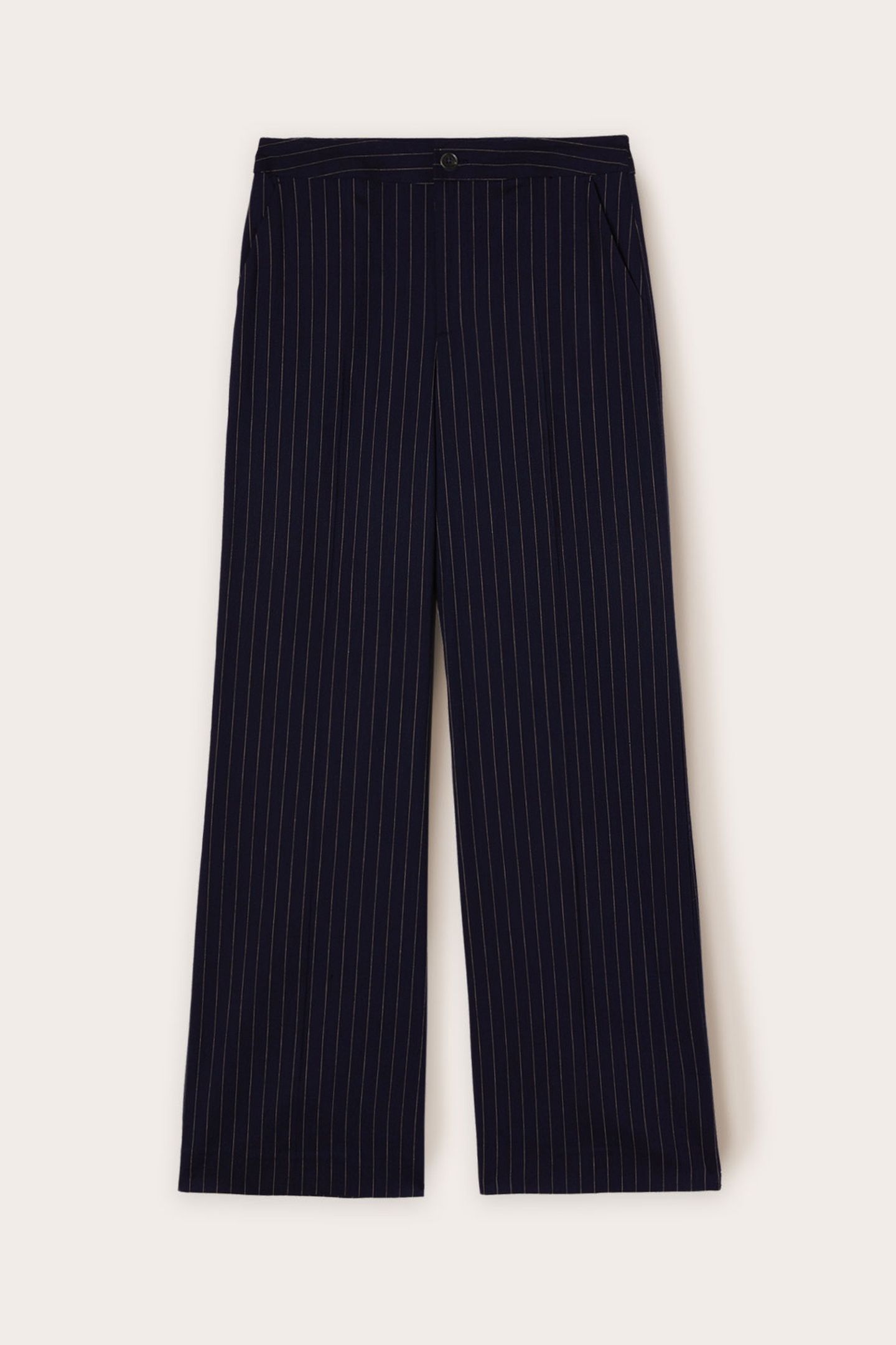 CHEQUERED PATTERN PALAZZO TROUSERS BLUE 4