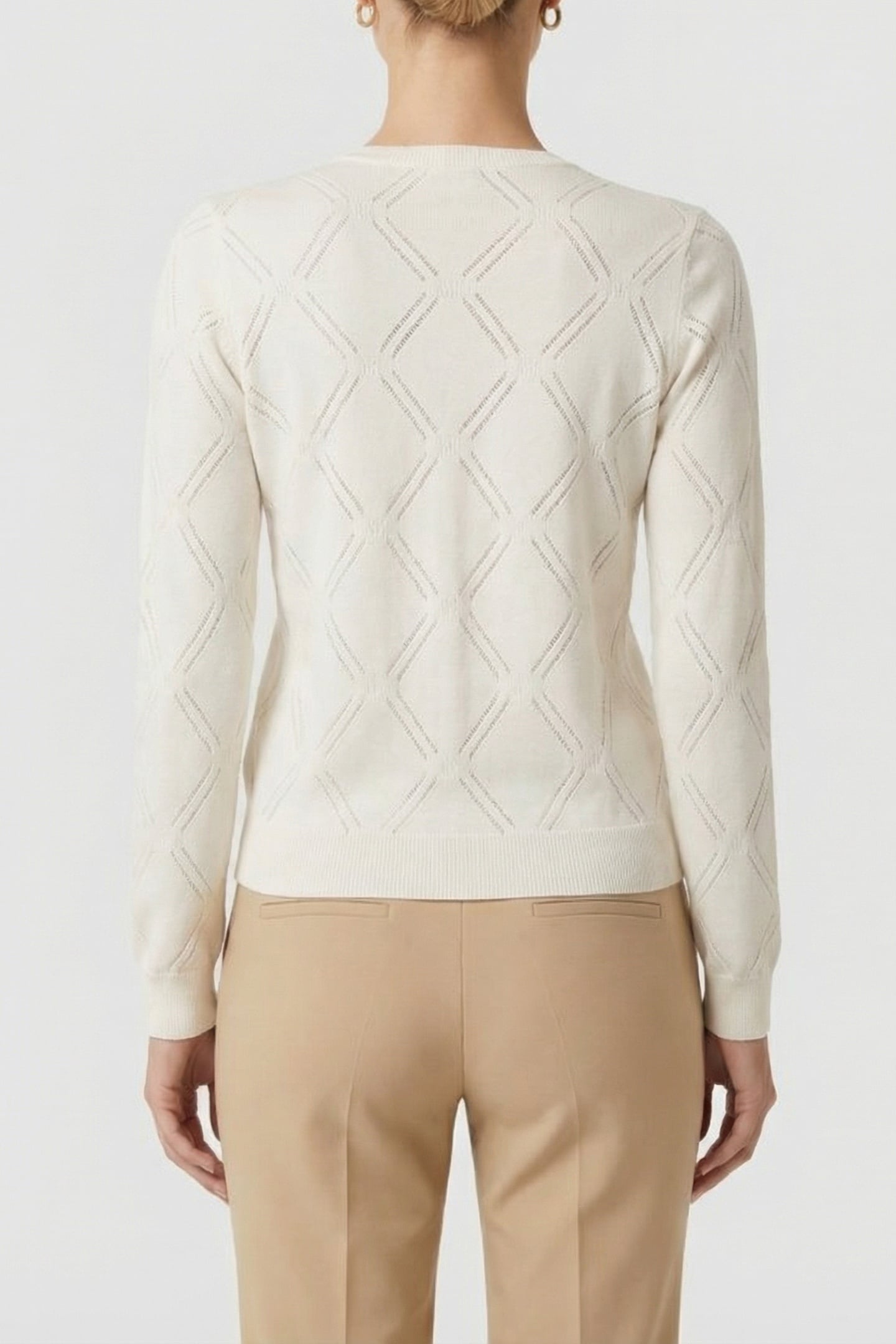 MARCIANO BY GUESS ANNA CARDI ALLOVER SWEATER MACADAMIA 2
