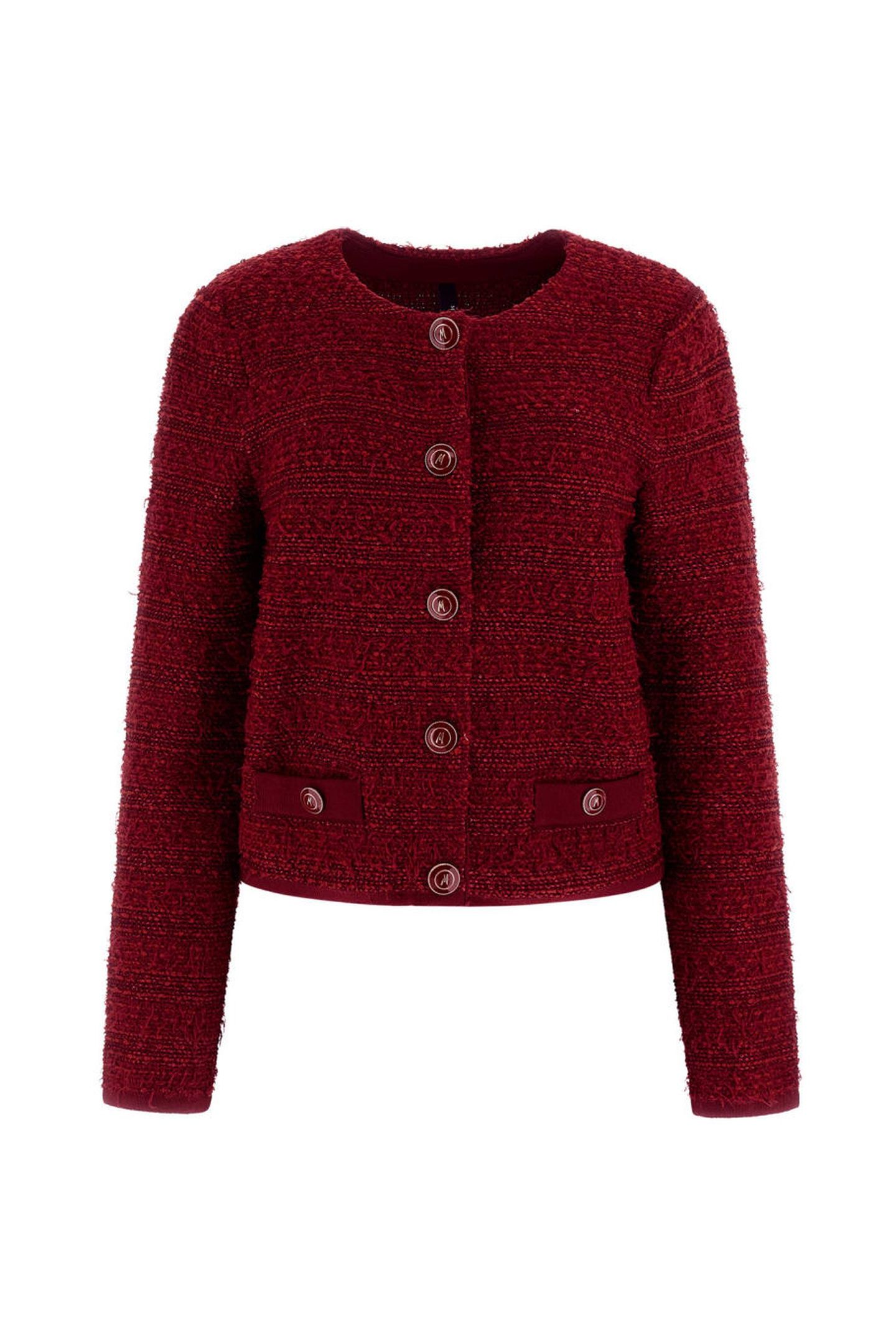 MARCIANO BY GUESS AMELIA CARDI SWEATER DARK JAM RED 5