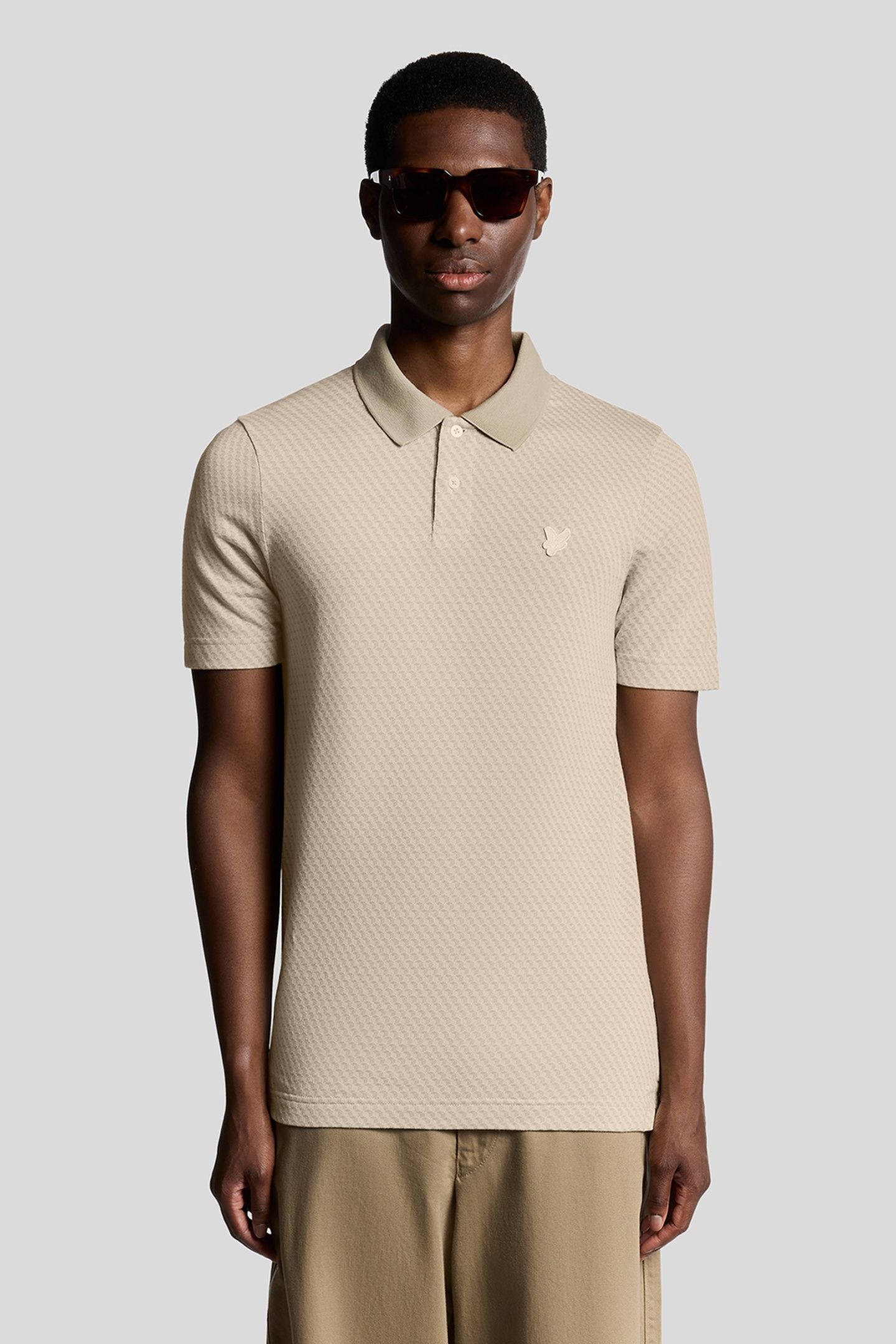 JACQUARD POLO SHIRT NATURAL 2