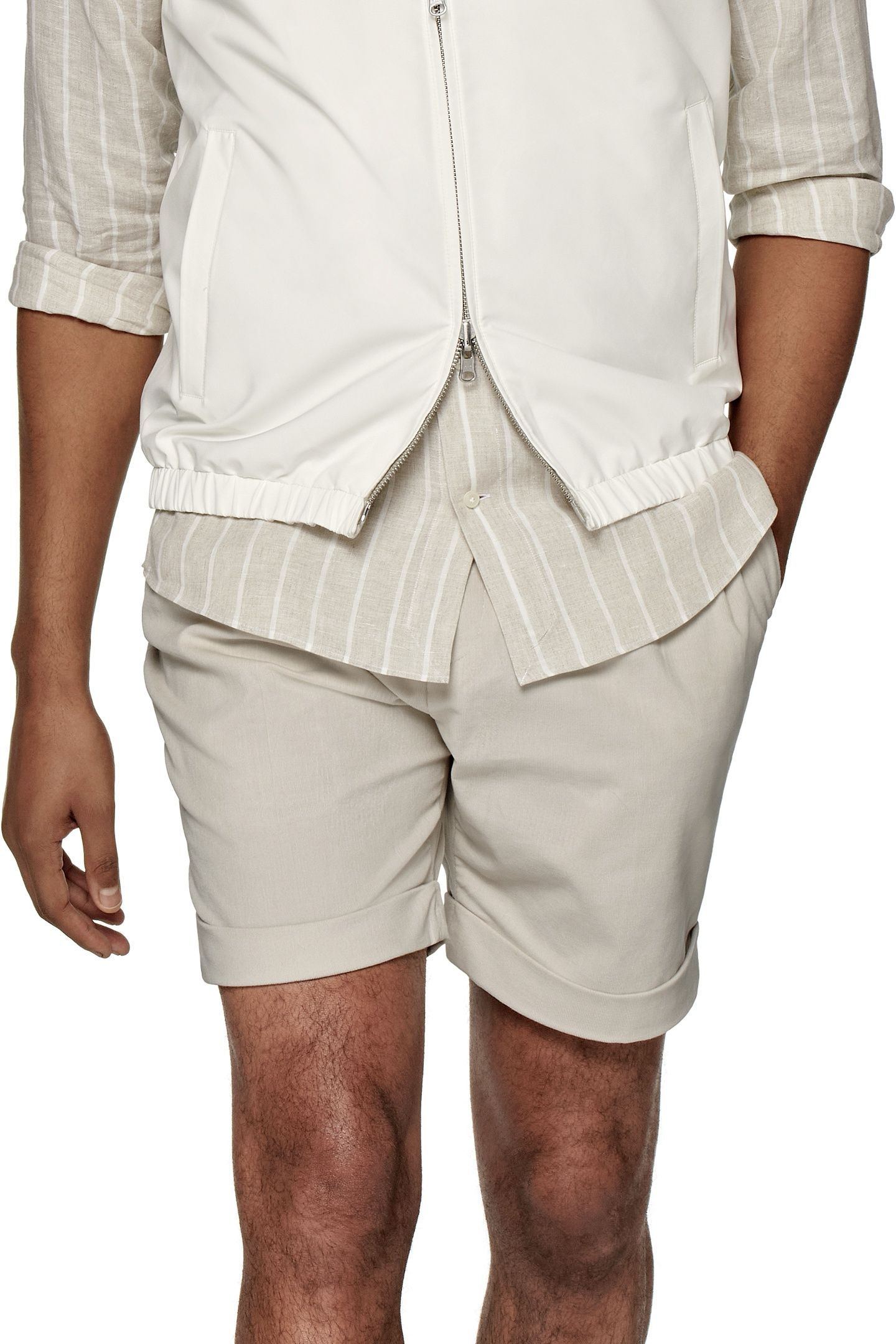 ZIP VEST-OFF-WHITE OFF-WHITE & SAND 2