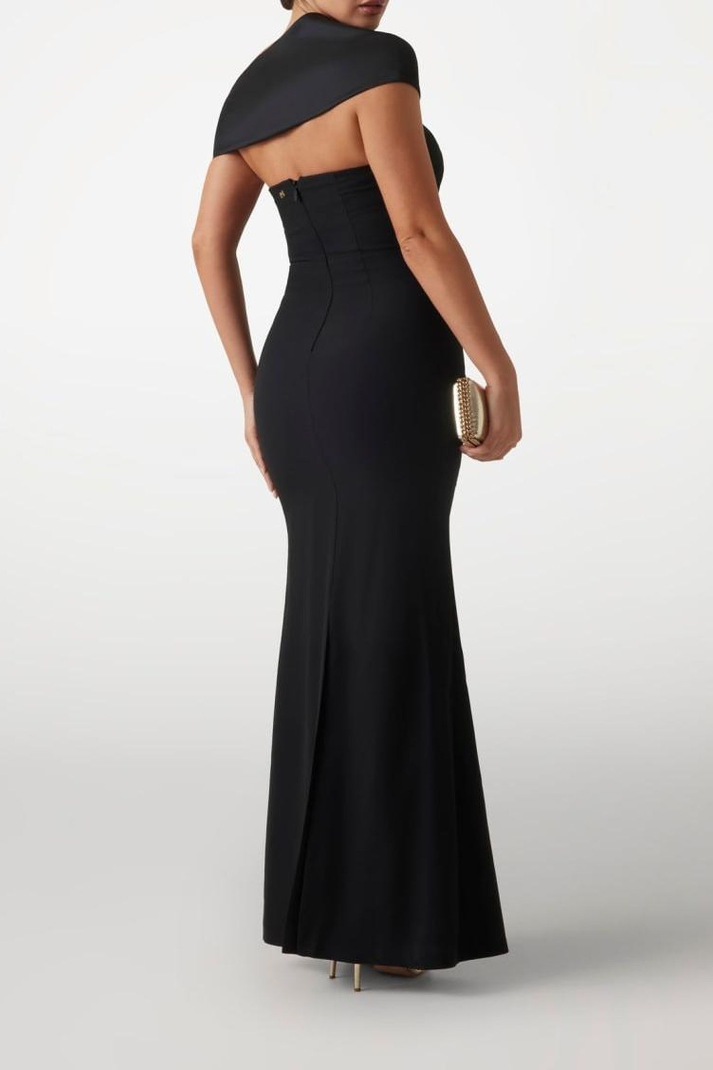 MARCIANO BY GUESS VITTORIA LONG DRESS JET BLACK 2
