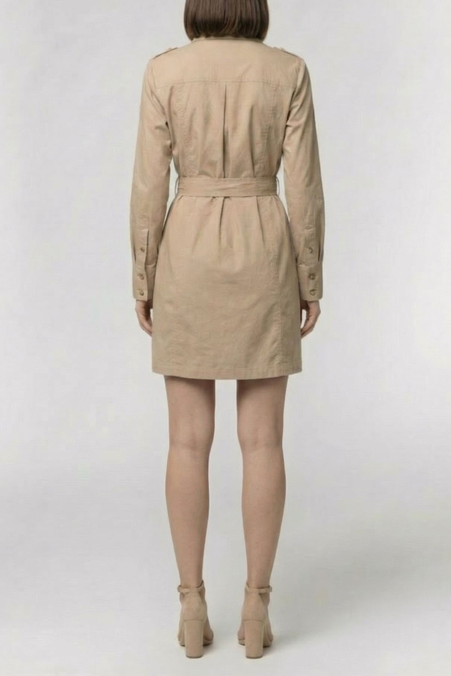 MARCIANO BY GUESS PAT SAFARI DRESS NATURAL ALMOND 2