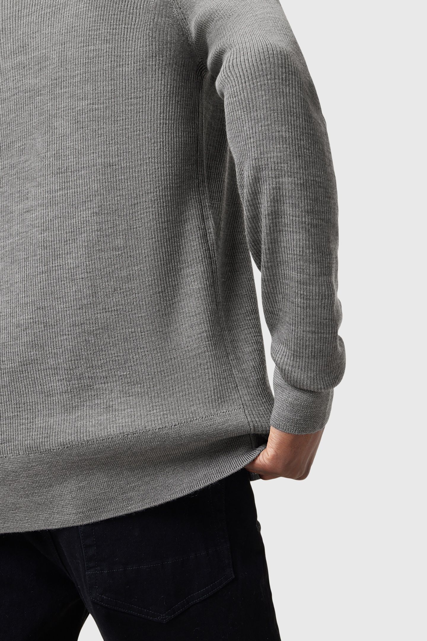 MODE MERINO OPEN CAR FOSSIL GREY 6
