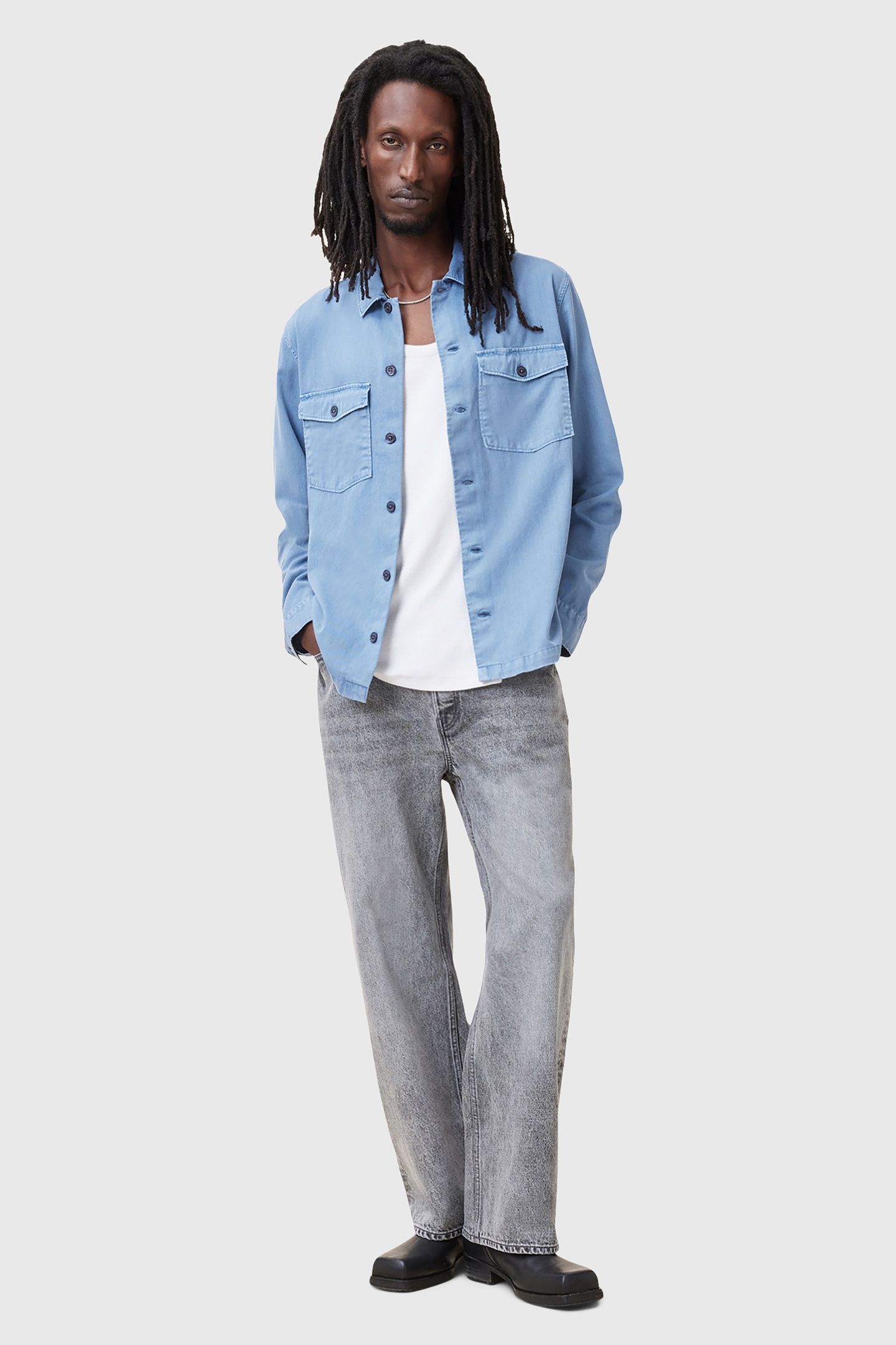 SPOTTER LS SHIRT STATIC BLUE 1