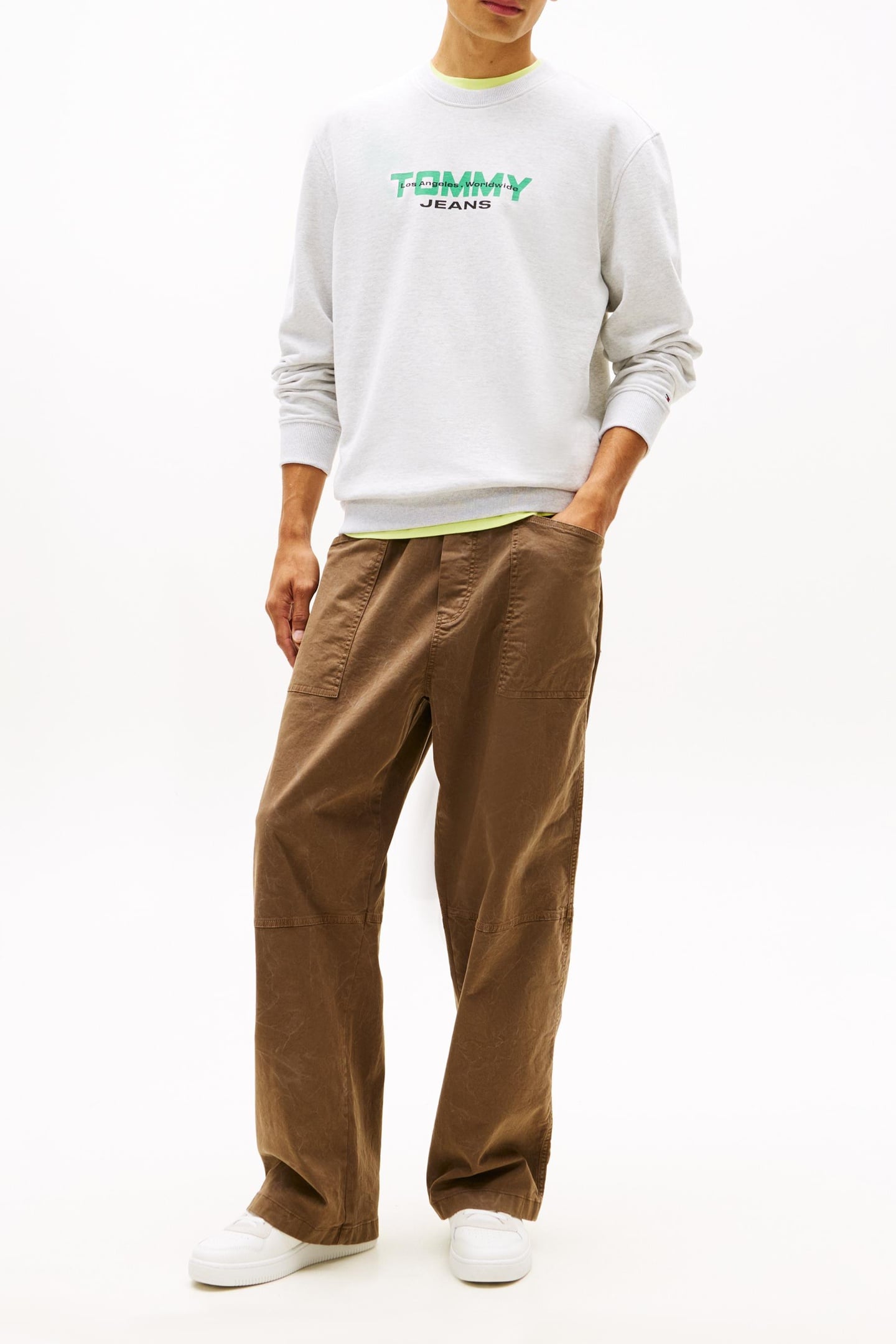 REGULAR ESSENTIAL DNA CREW ICE GREY HEATHER 1