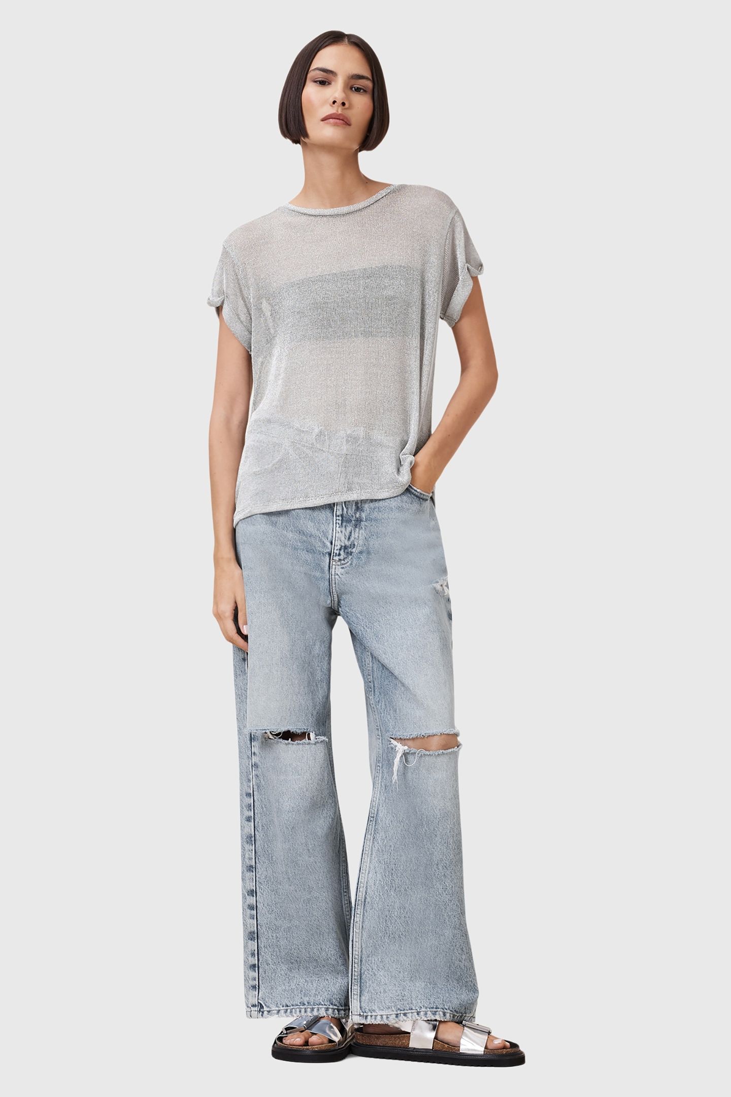 THEA SPARKLE TOP METALLIC SILVER 3
