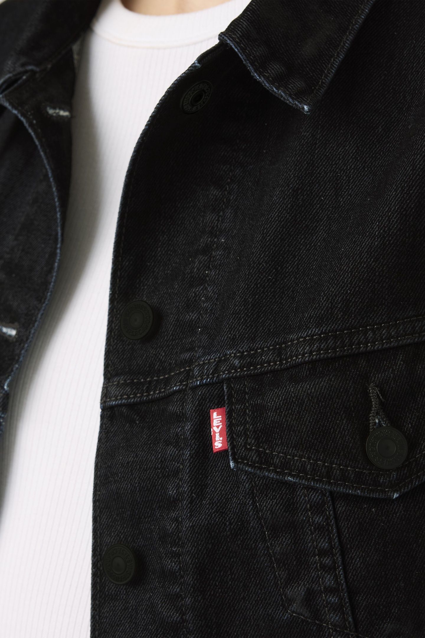 90S TRUCKER JACKET BLACK 5