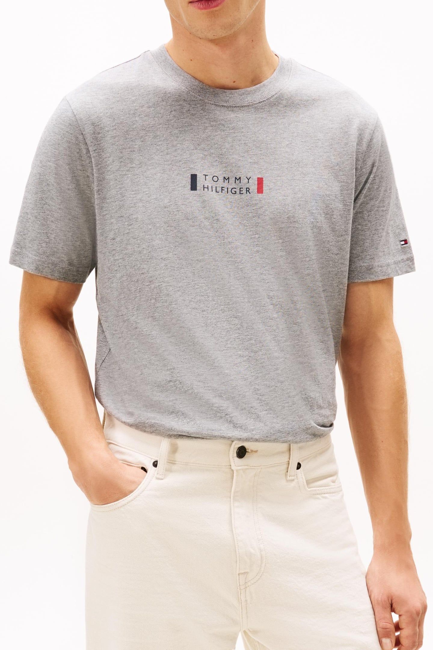 BRAND LOVE SMALL CENTER TEE MEDIUM GREY HEATHER 1