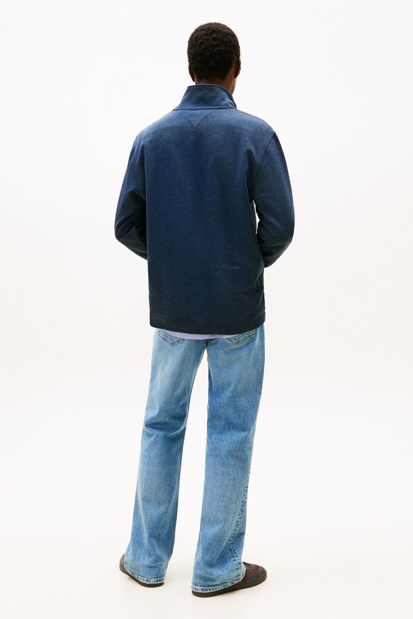 REGULAR BADGE QUARTER-ZIP JUMPER DARK NIGHT NAVY 2