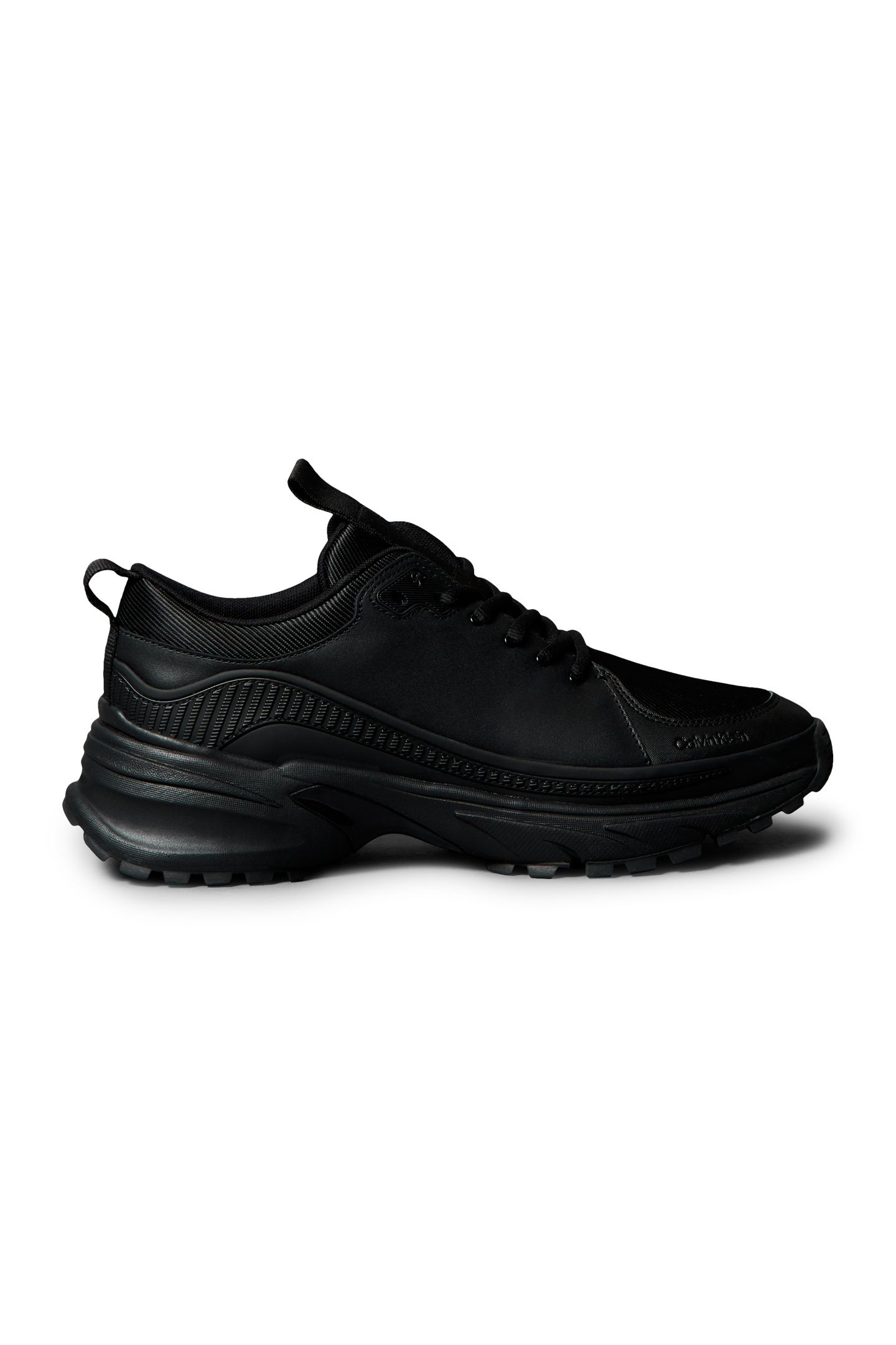 HIKE RUNNER LACEUP SNEAKERS TRIPLE BLACK 1