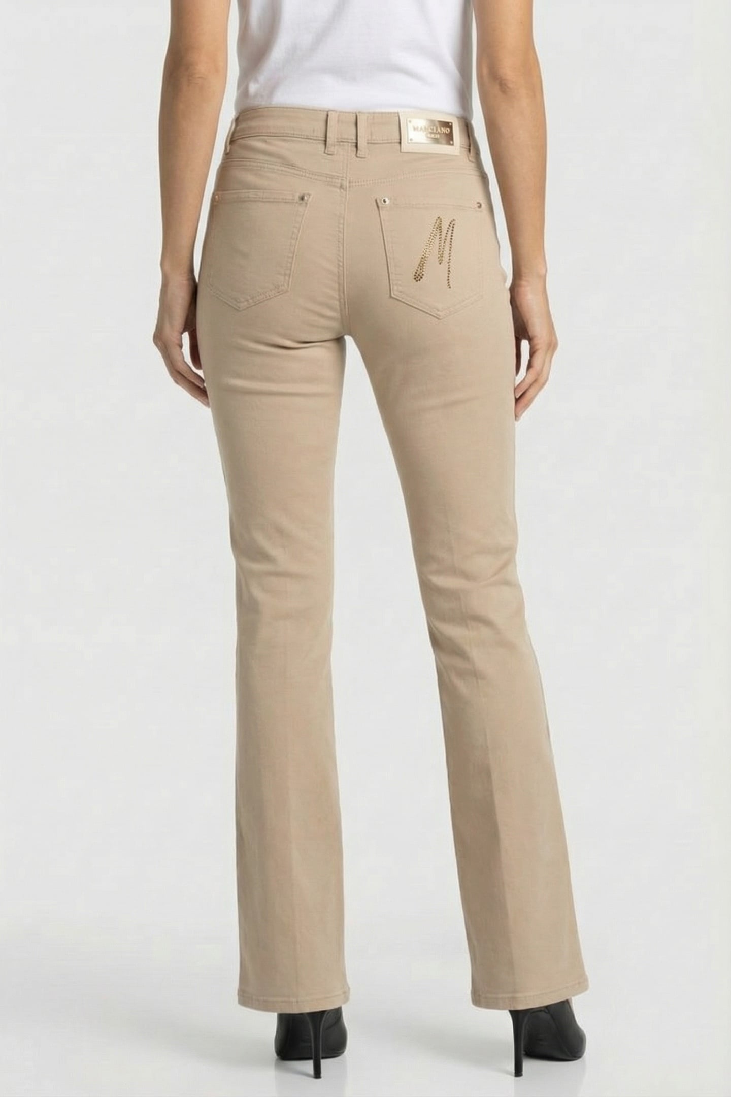 MARCIANO BY GUESS NEW KAYLA DENIM FAWN TAUPE MULTI 2