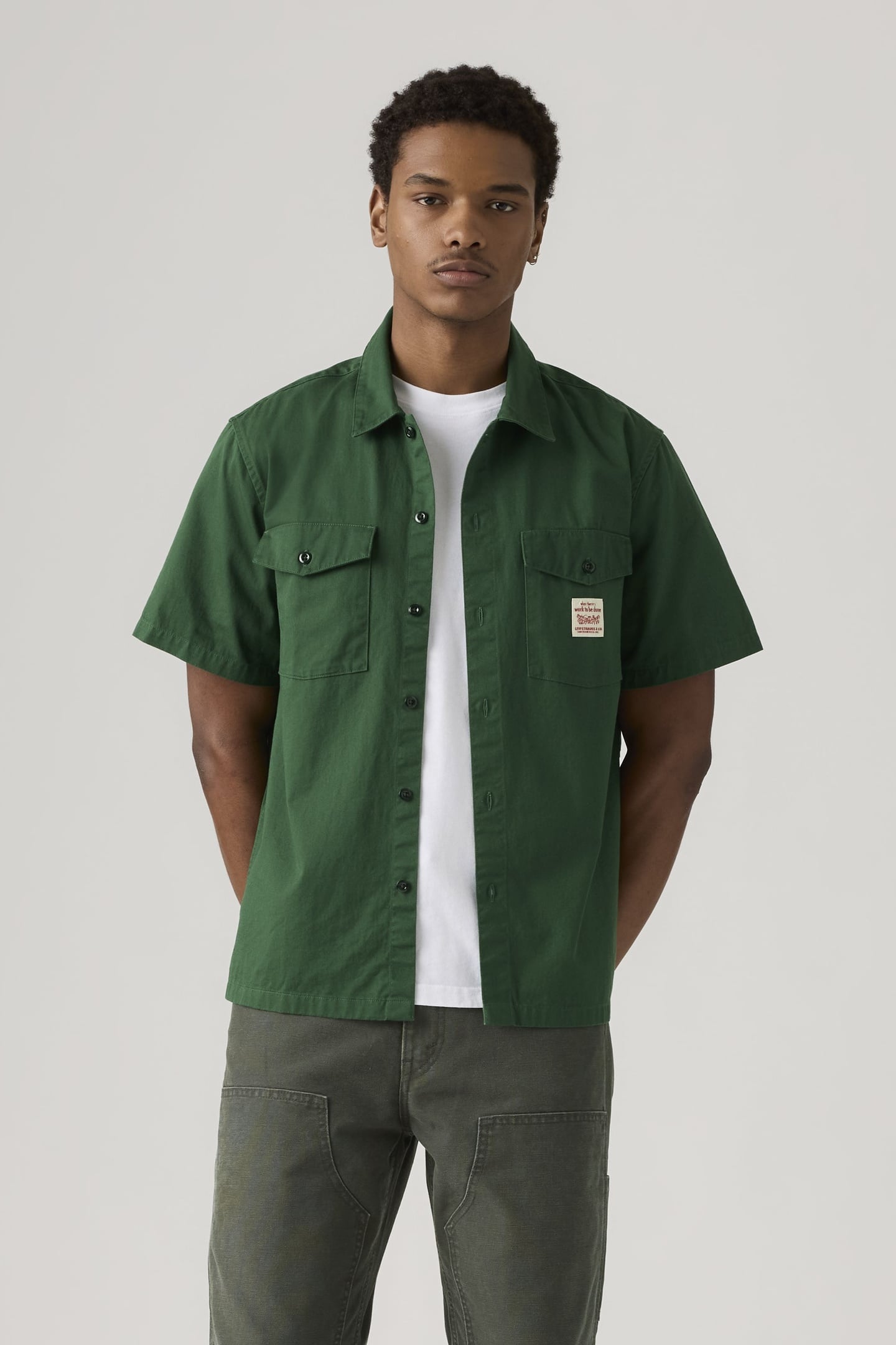 SHORT SLEEVE WORKER SHIRT GREEN 2