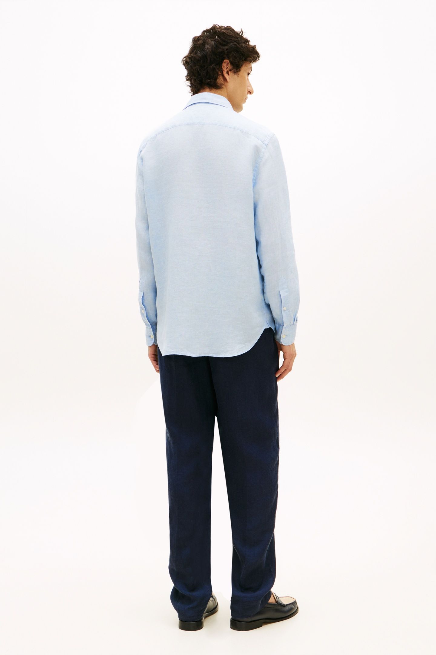 PIGMENT DYED LINEN SHIRT BREEZY BLUE 2