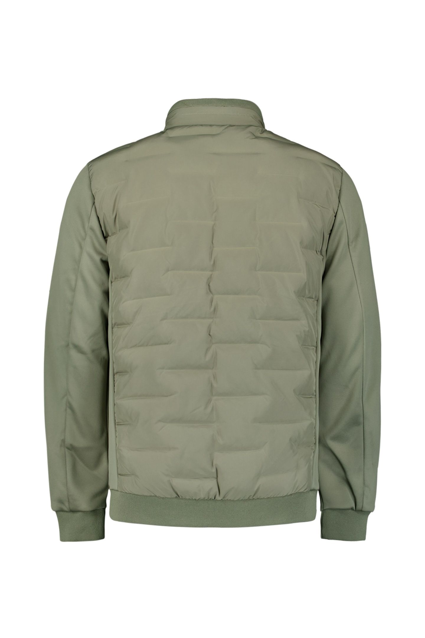 JACKET SHORT FIT SEALED KNITTED MIX LIGHT ARMY 5