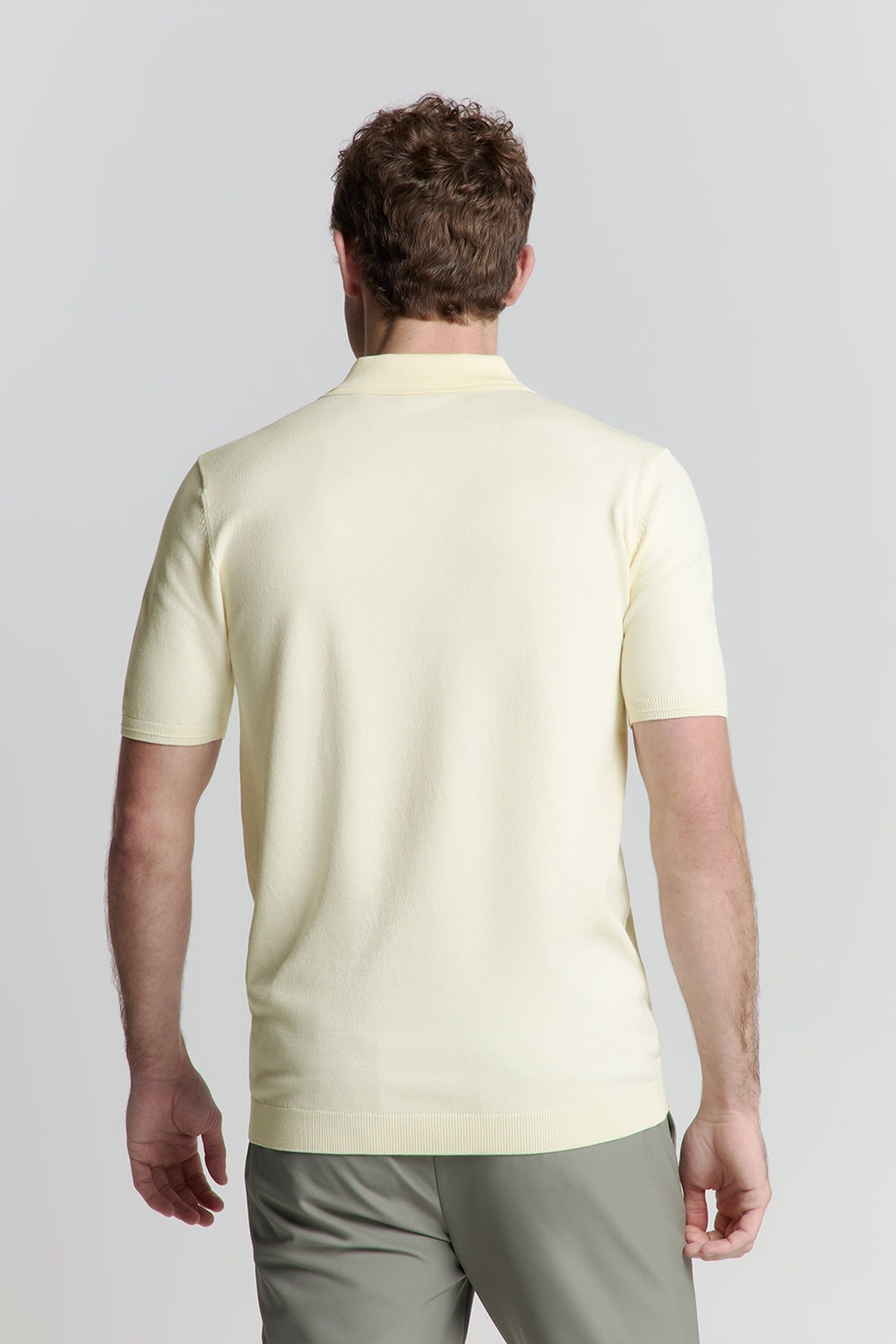 PULLOVER SHORT SLEEVE POLO BUTTON SOLID OFFWHITE 2