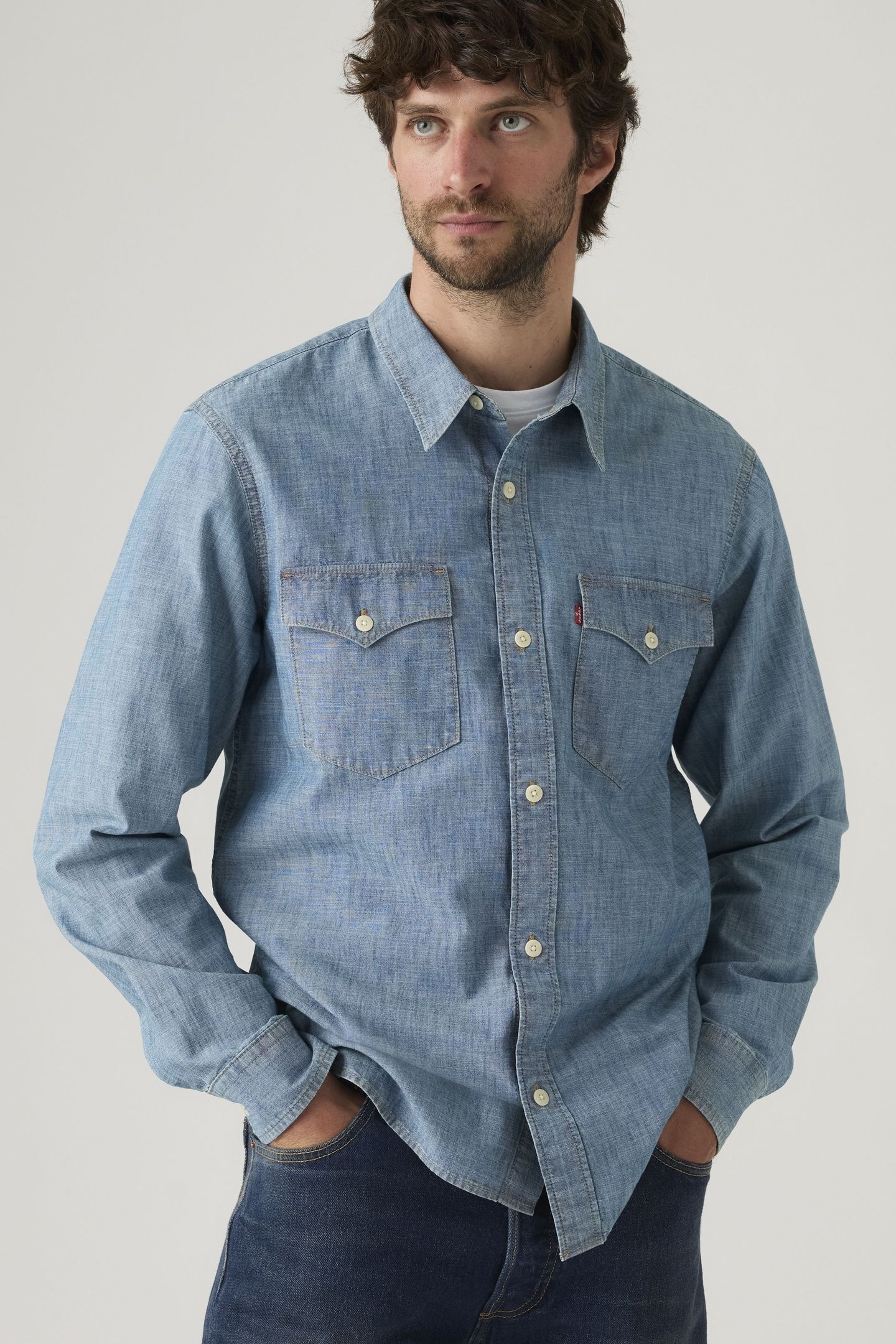RELAXED WESTERN SHIRT BLUE 1