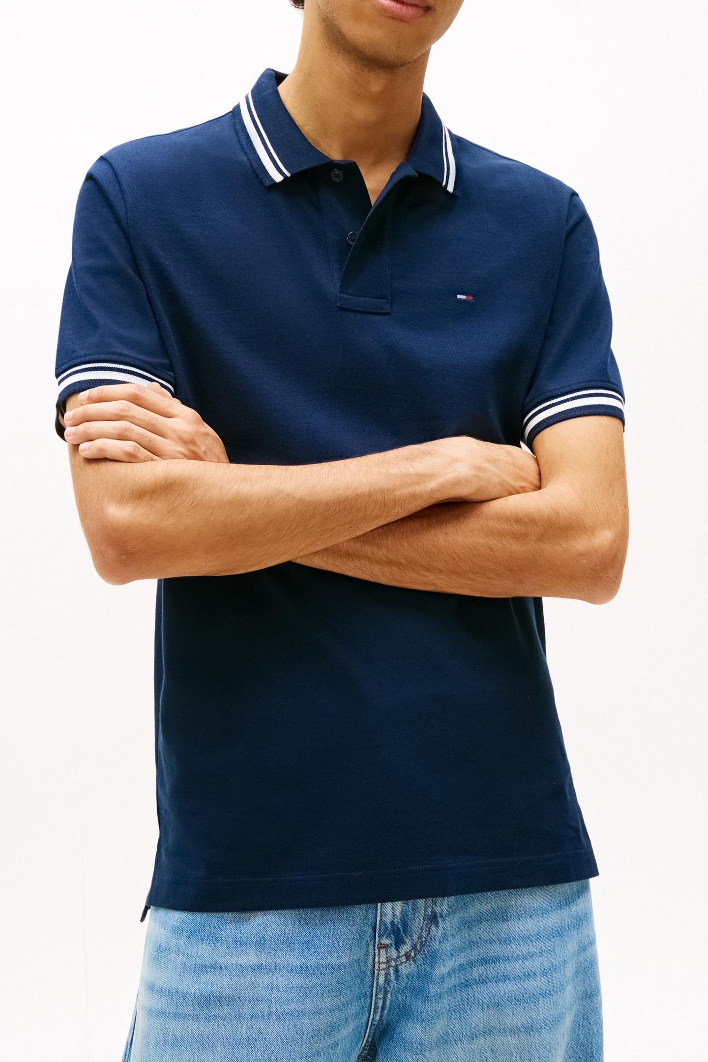 REGULAR TIPPED POLO DARK BLUE 1